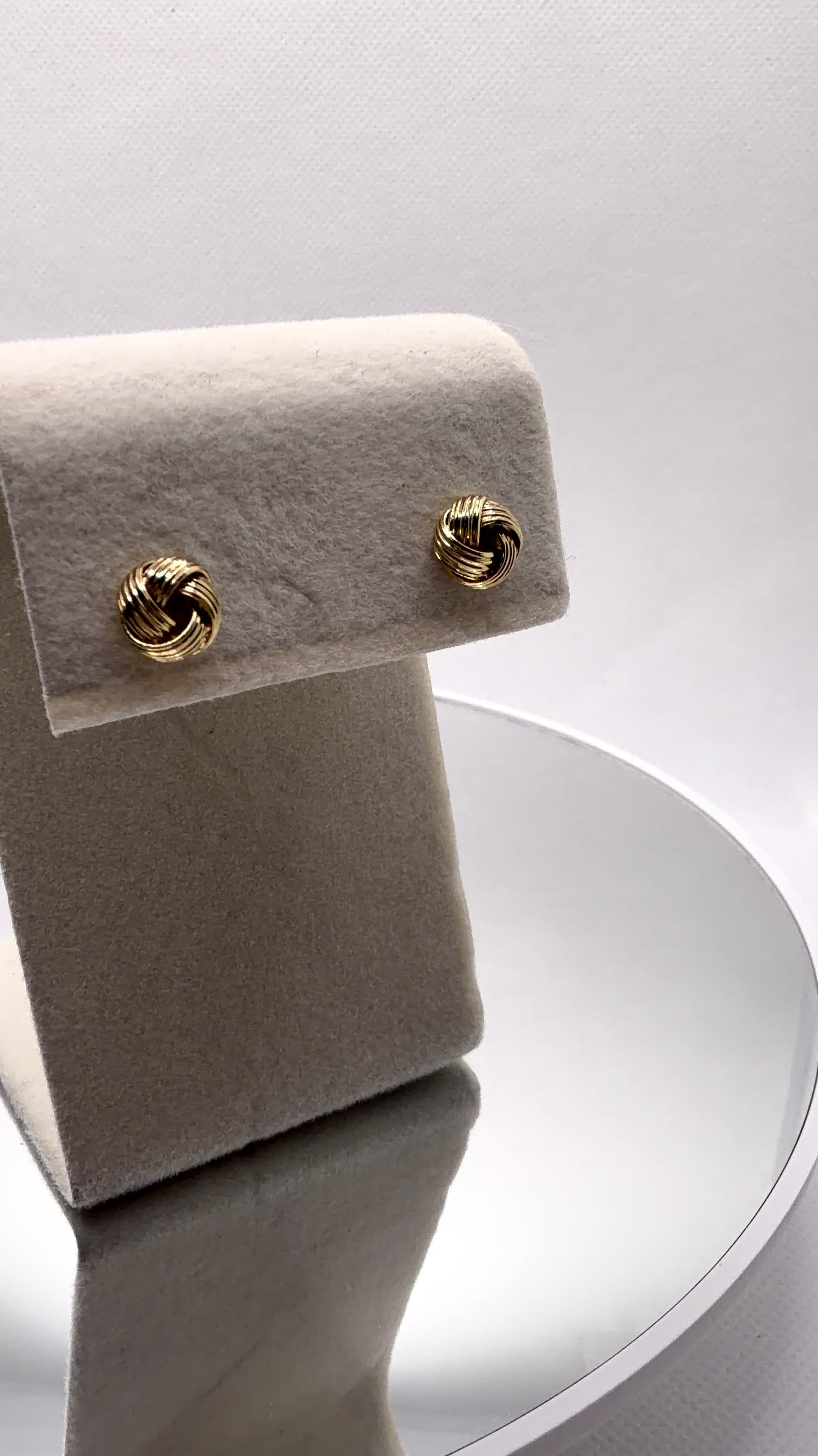 Gold Knot Stud Earrings