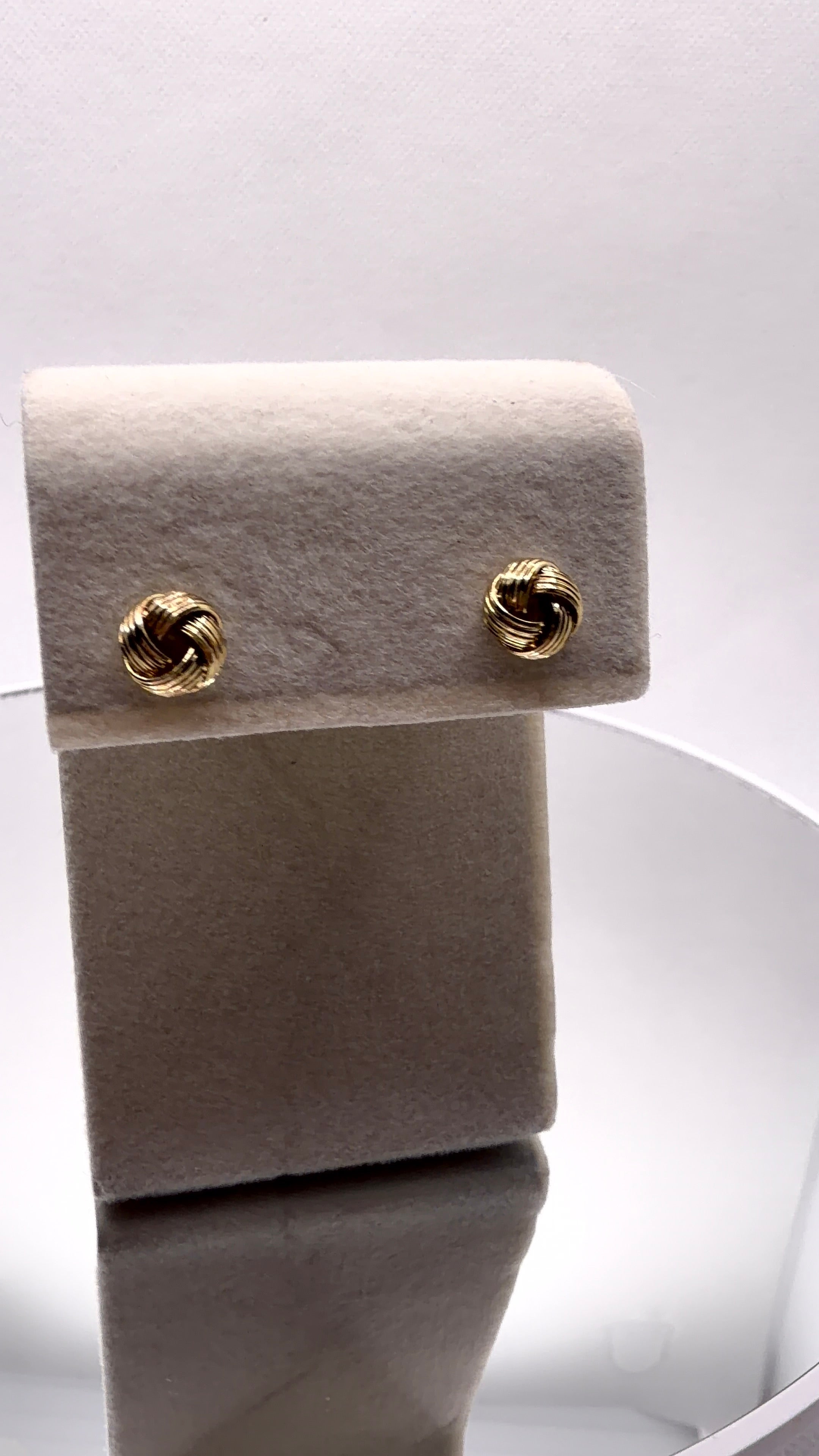 Gold Knot Stud Earrings