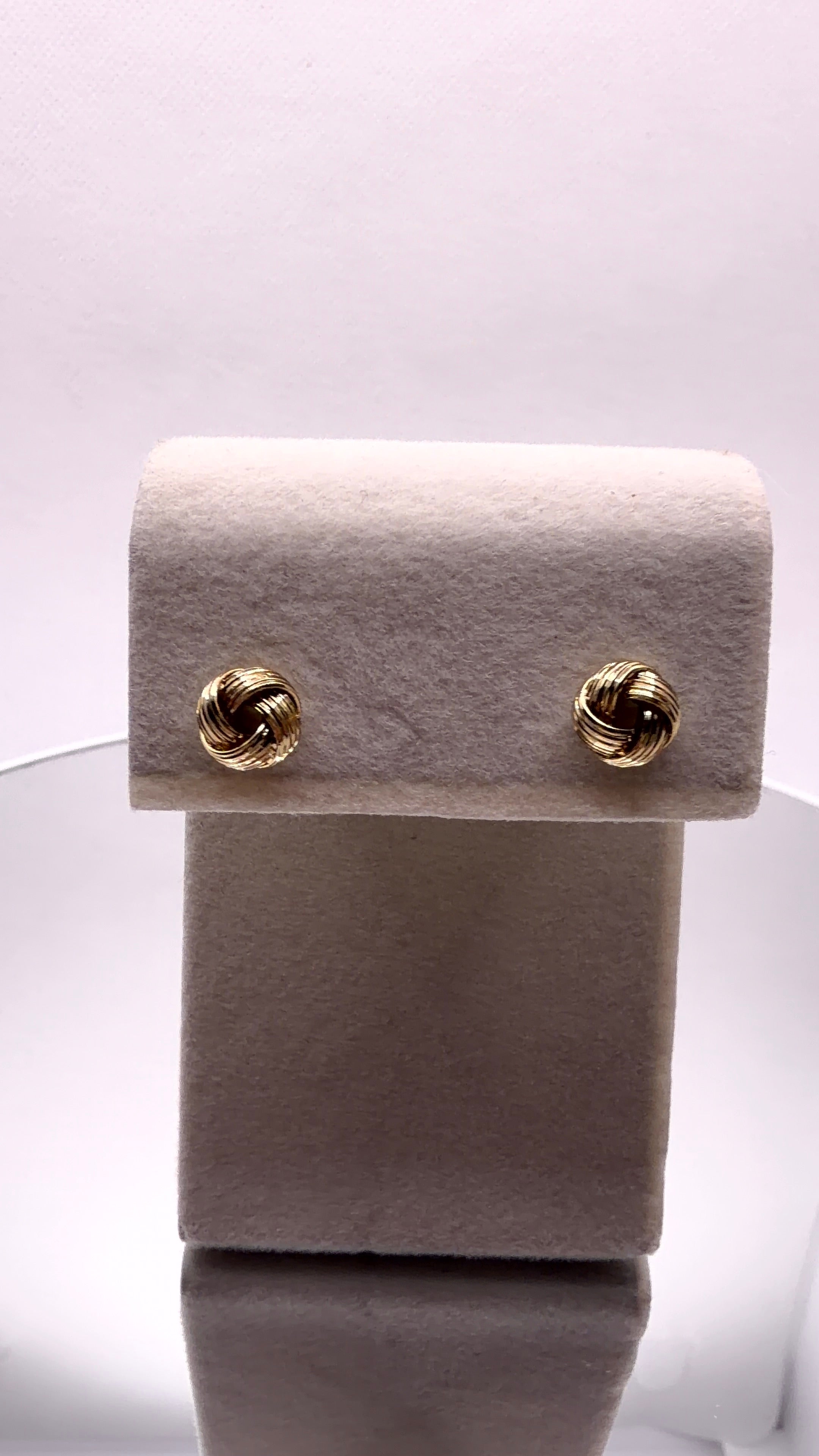 Gold Knot Stud Earrings
