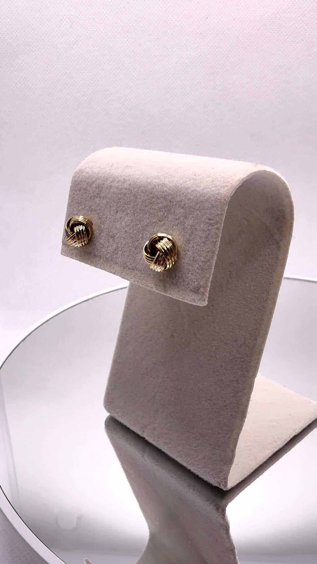 Gold Knot Stud Earrings