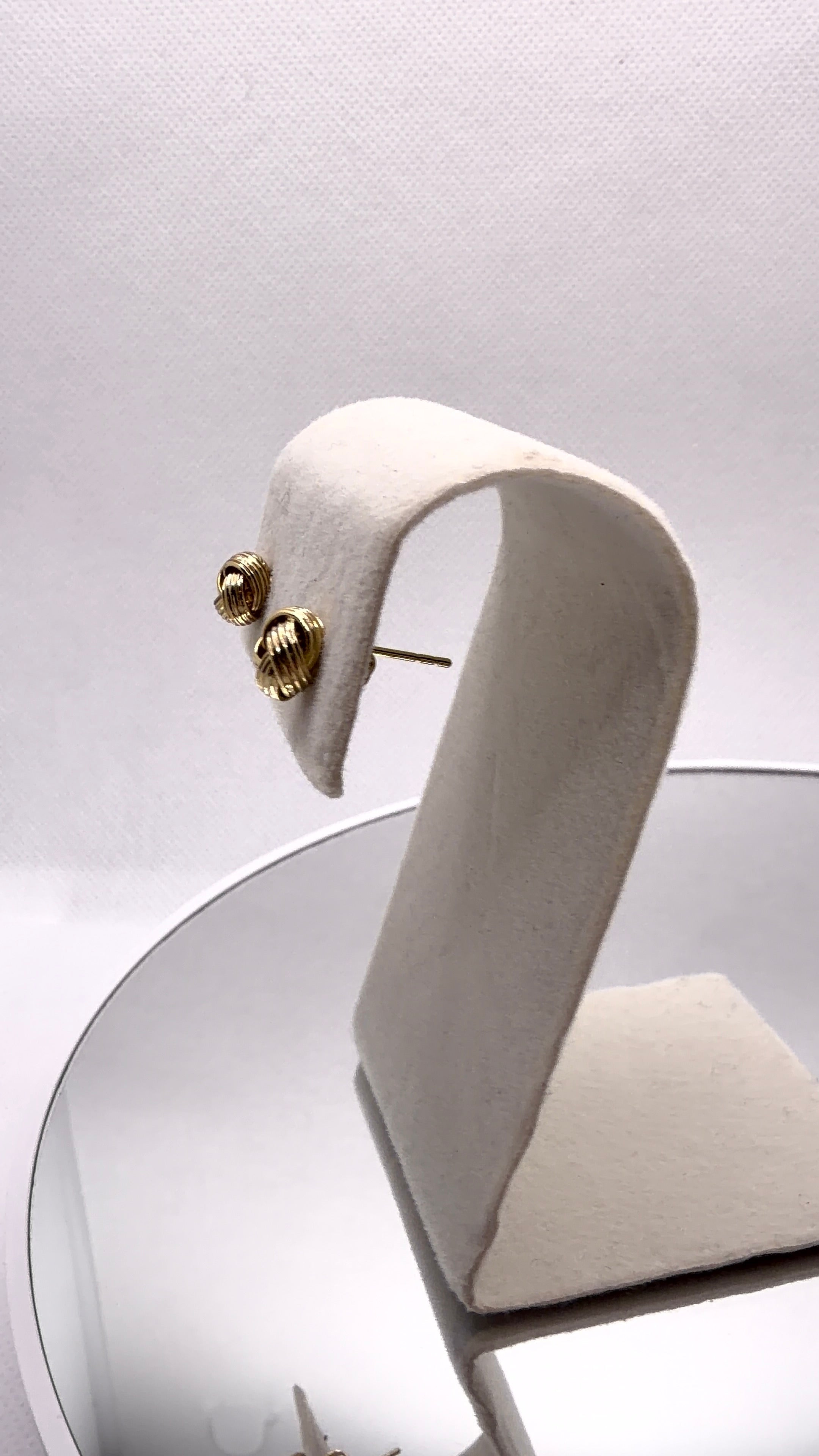 Gold Knot Stud Earrings
