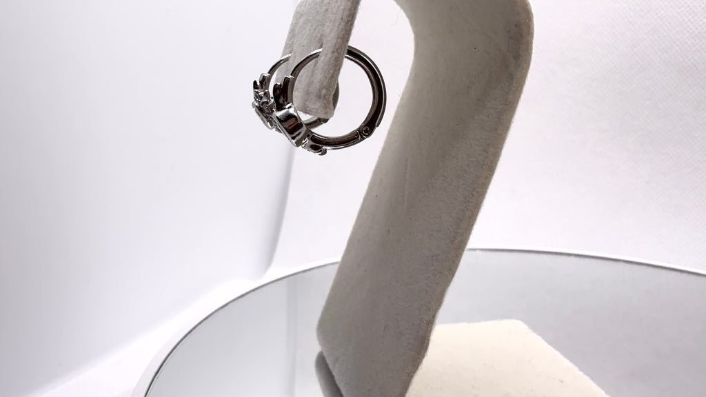 Crystal Sunburst Hoop Earrings