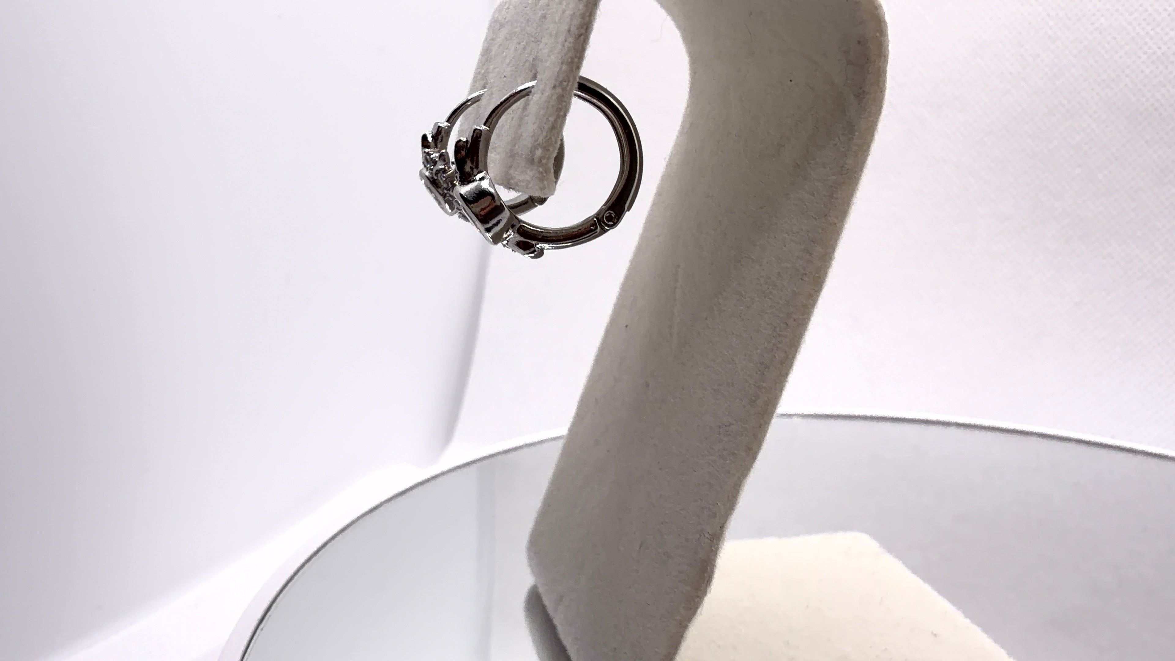 Crystal Sunburst Hoop Earrings