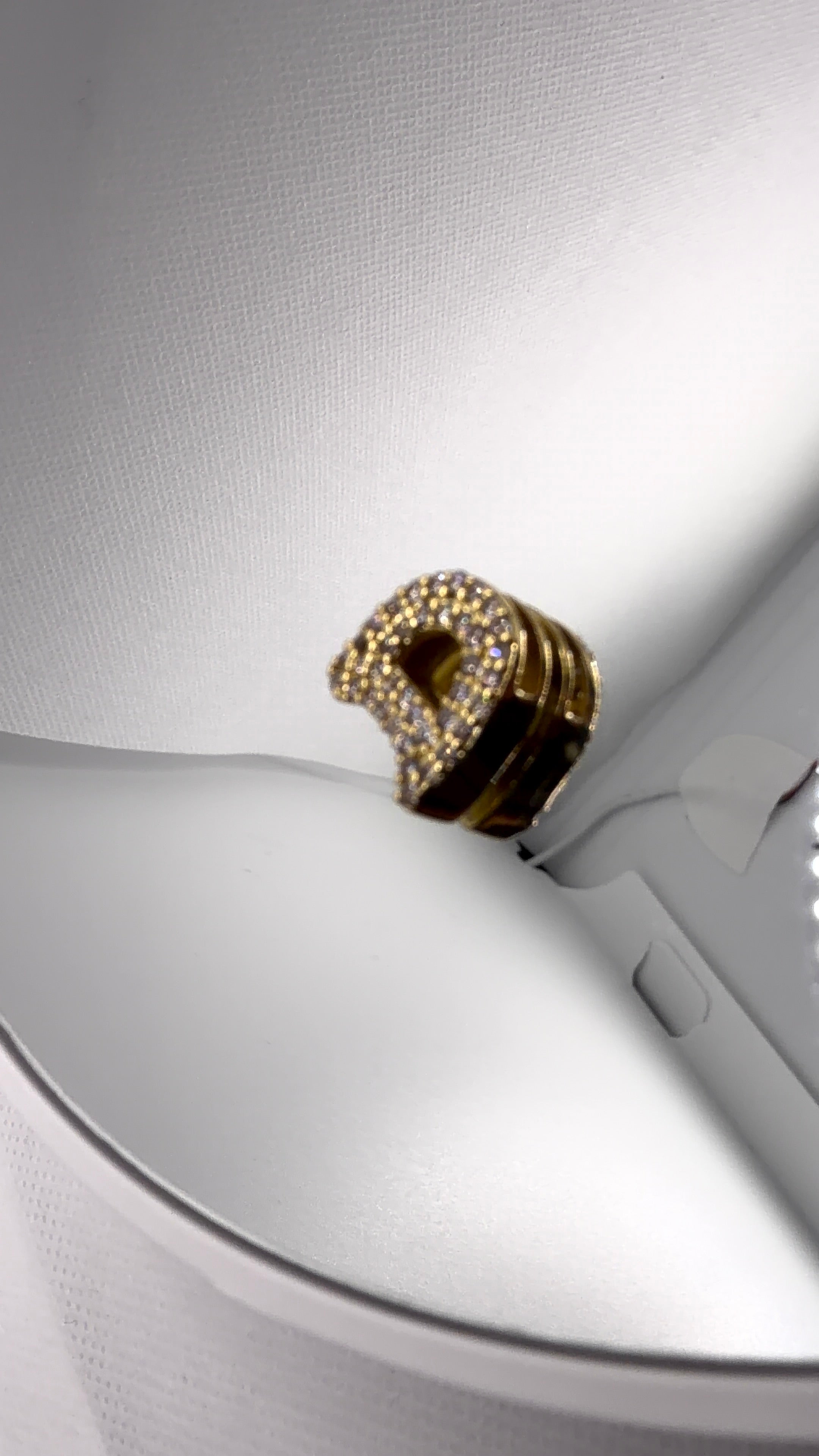 Pavé Letter D Charm & Pendant