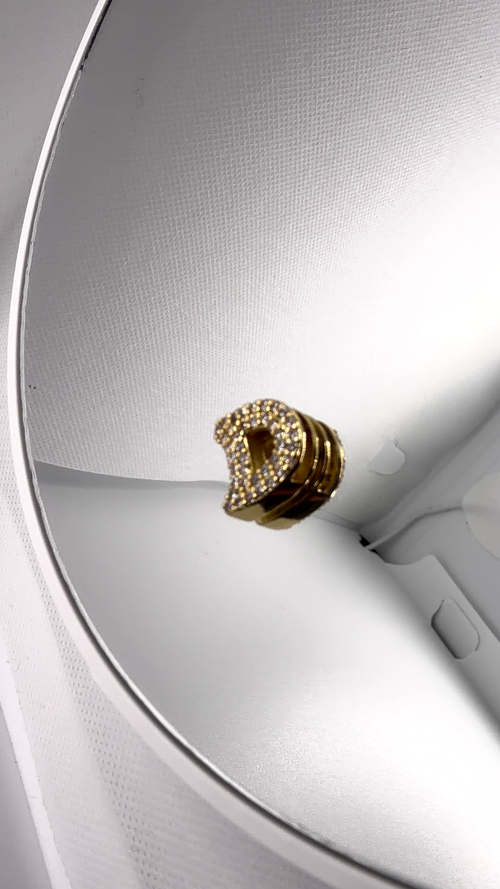 Pavé Letter D Charm & Pendant