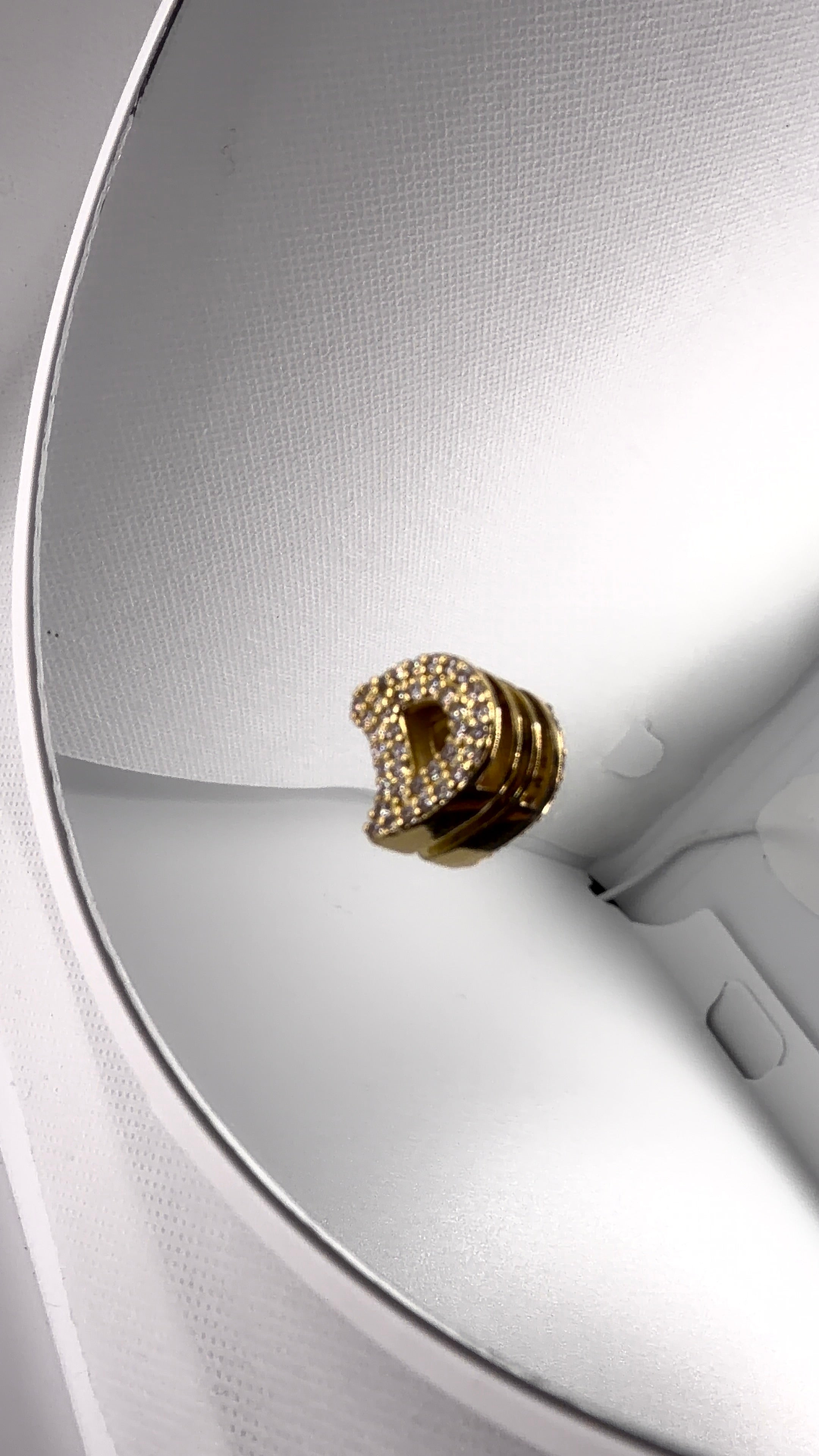 Pavé Letter D Charm & Pendant
