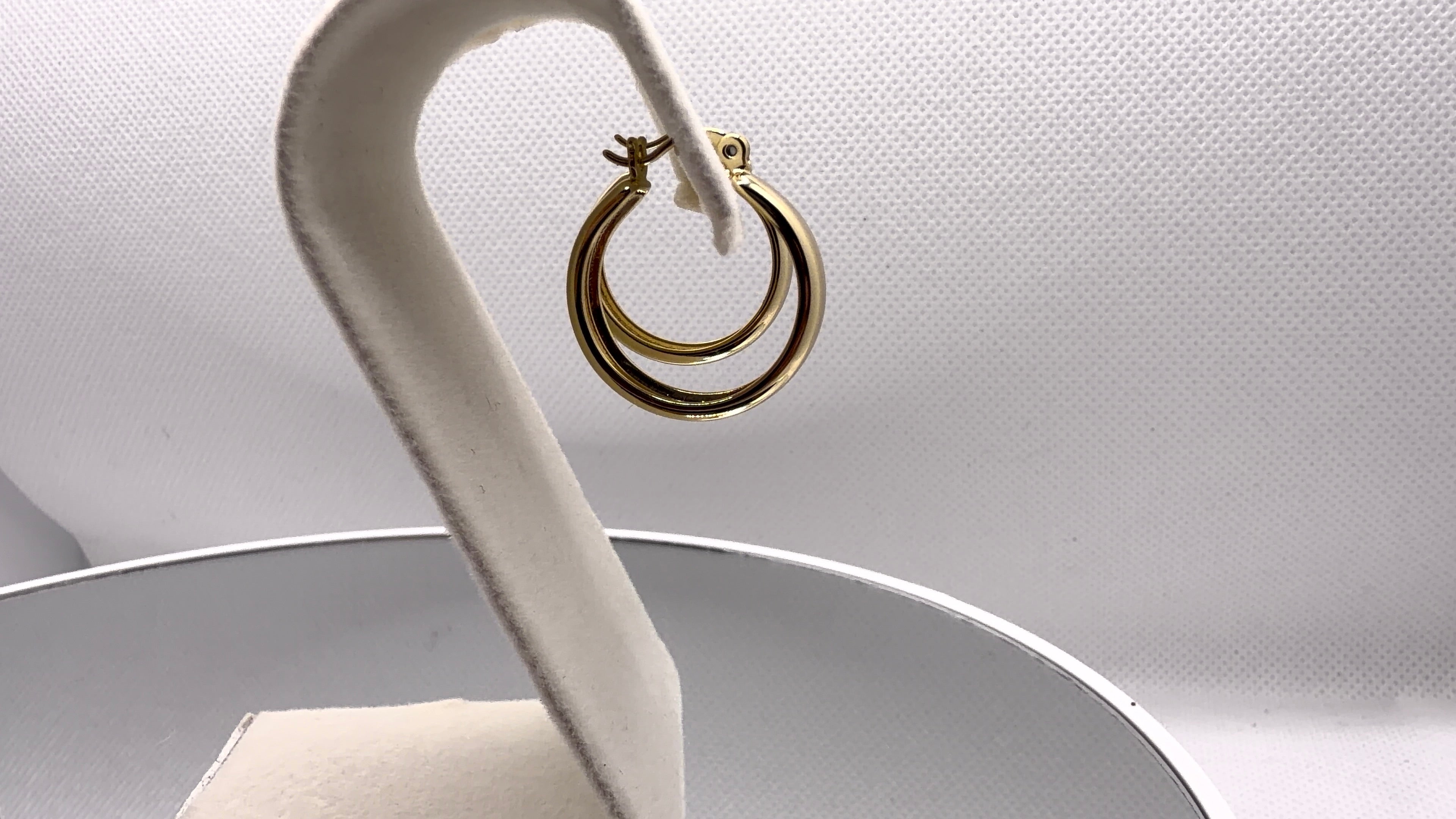 Chunky Gold Tube Hoop Earrings