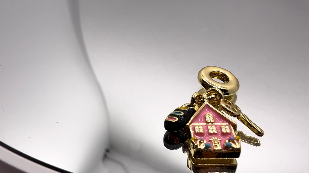 Home Sweet Home Enamel Bead Charm