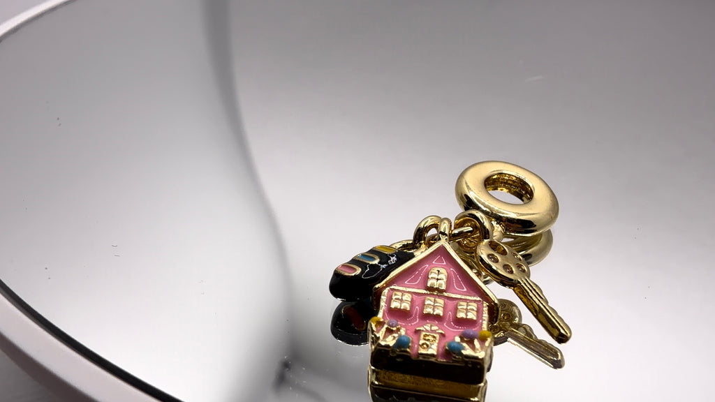 Home Sweet Home Enamel Bead Charm