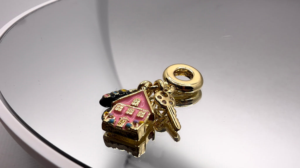 Home Sweet Home Enamel Bead Charm