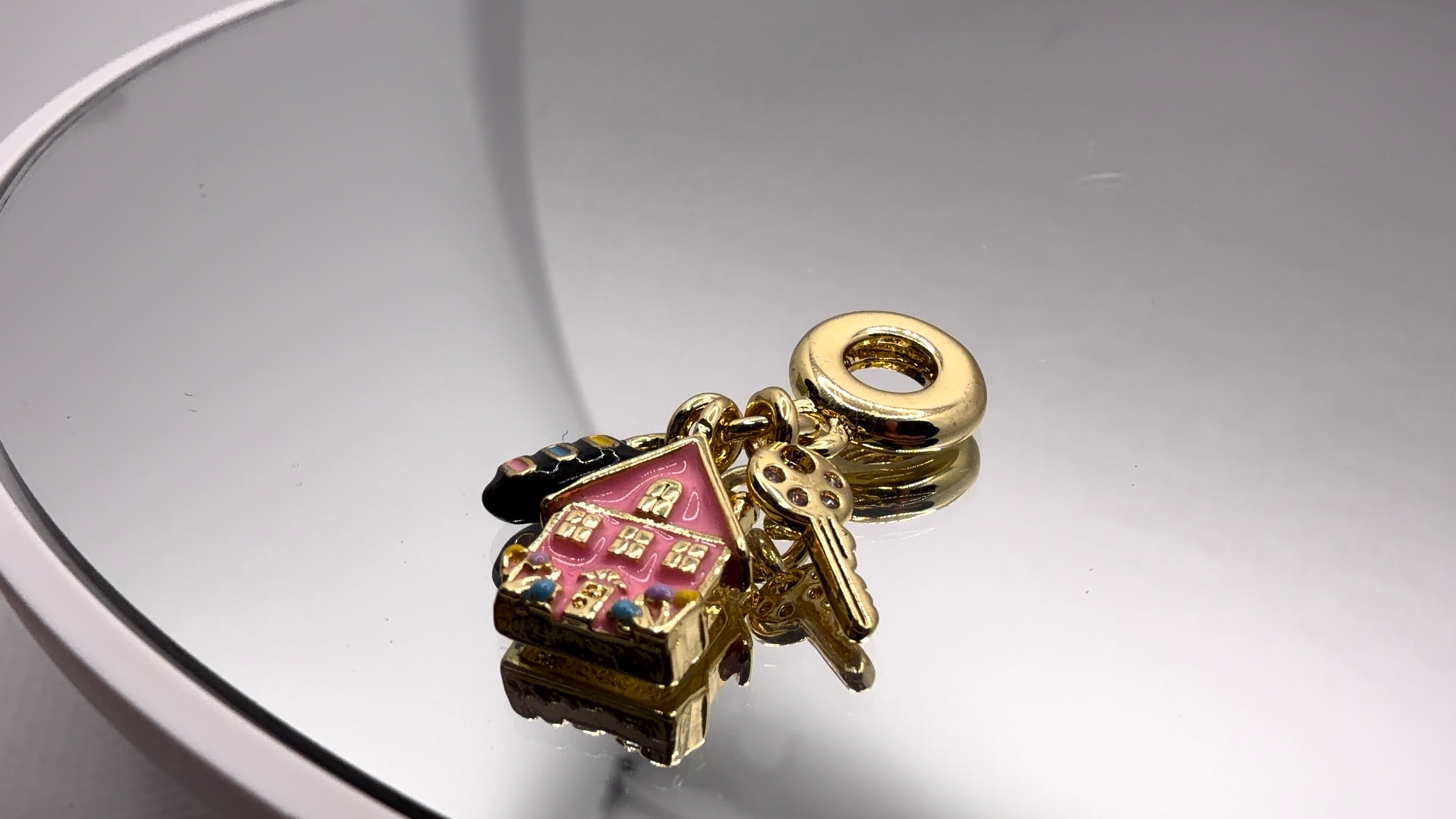 Home Sweet Home Enamel Bead Charm
