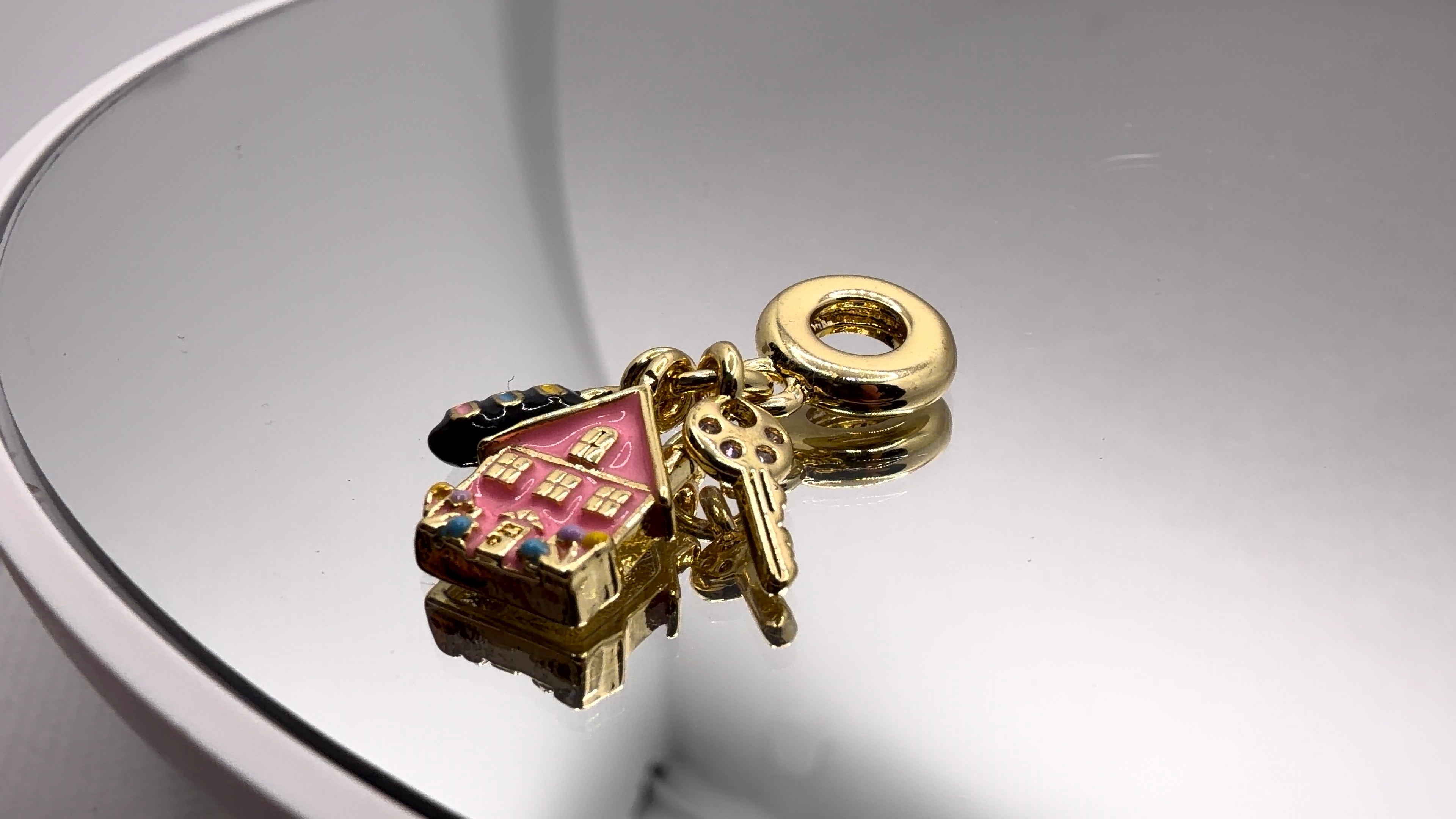 Home Sweet Home Enamel Bead Charm