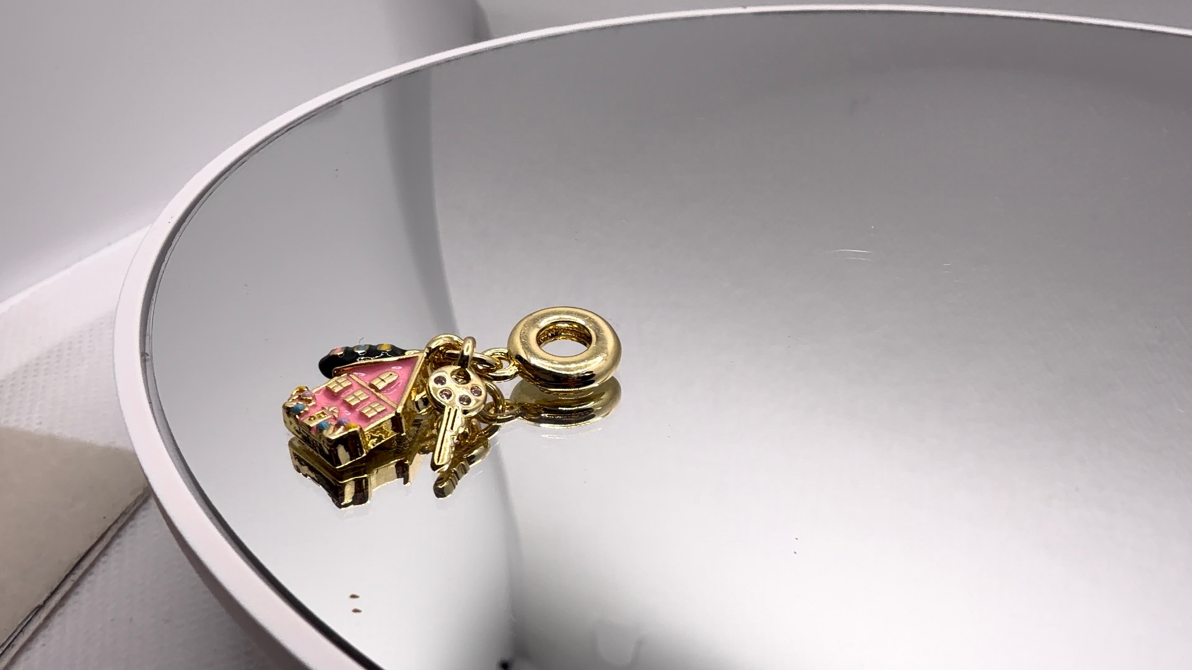 Home Sweet Home Enamel Bead Charm