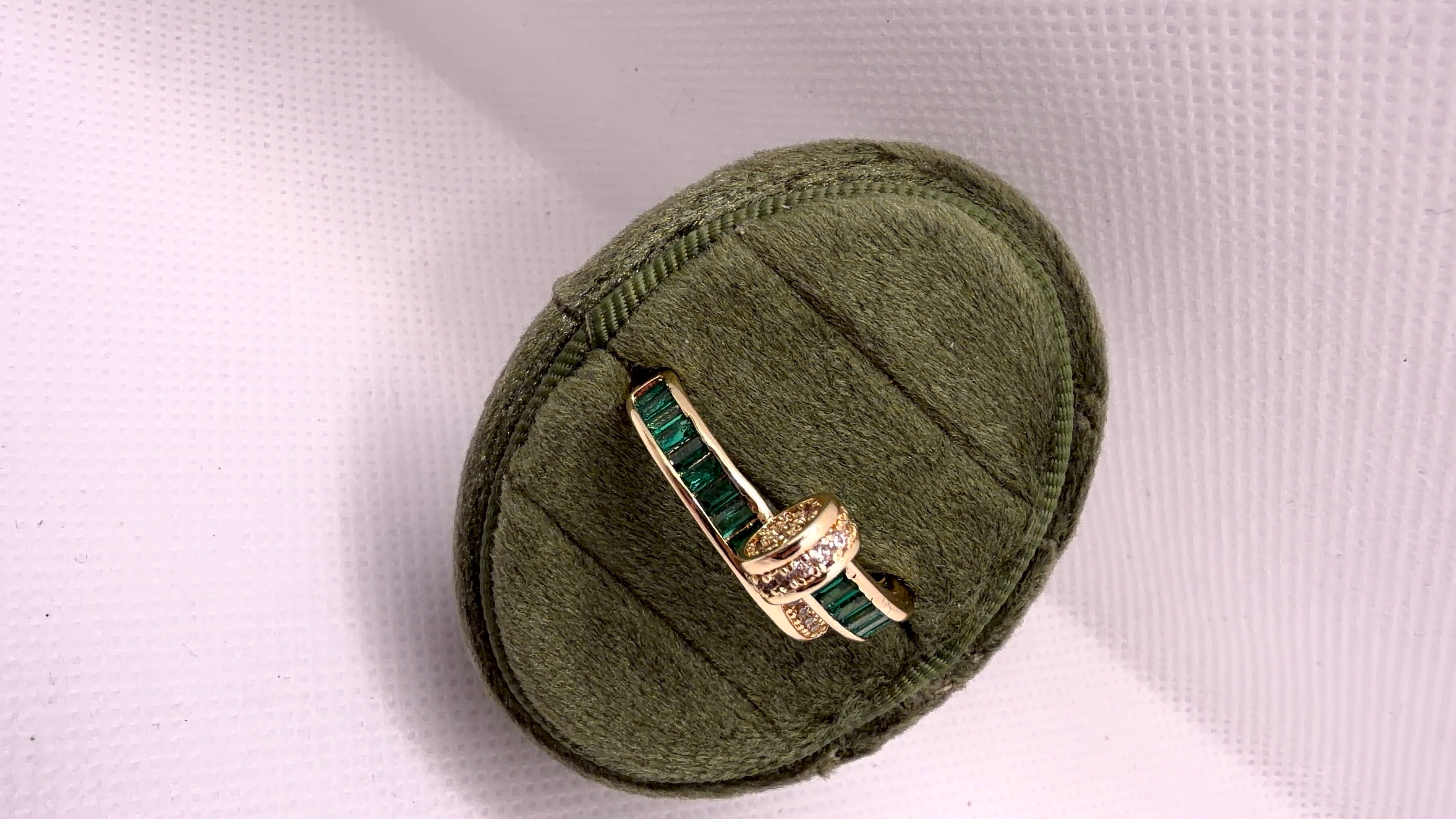 Emerald Baguette Bypass Ring