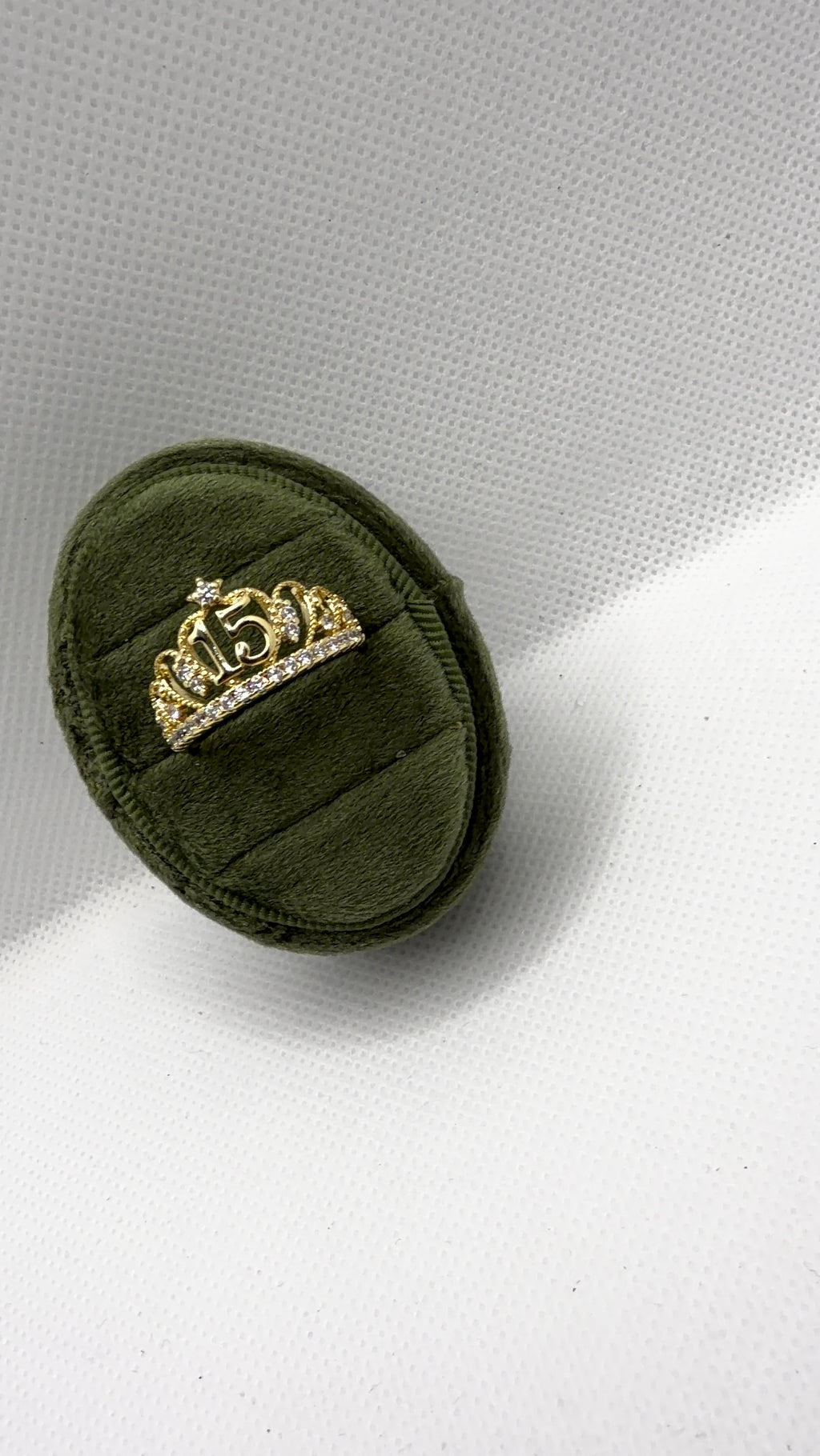 Gold Quinceañera Crown Ring