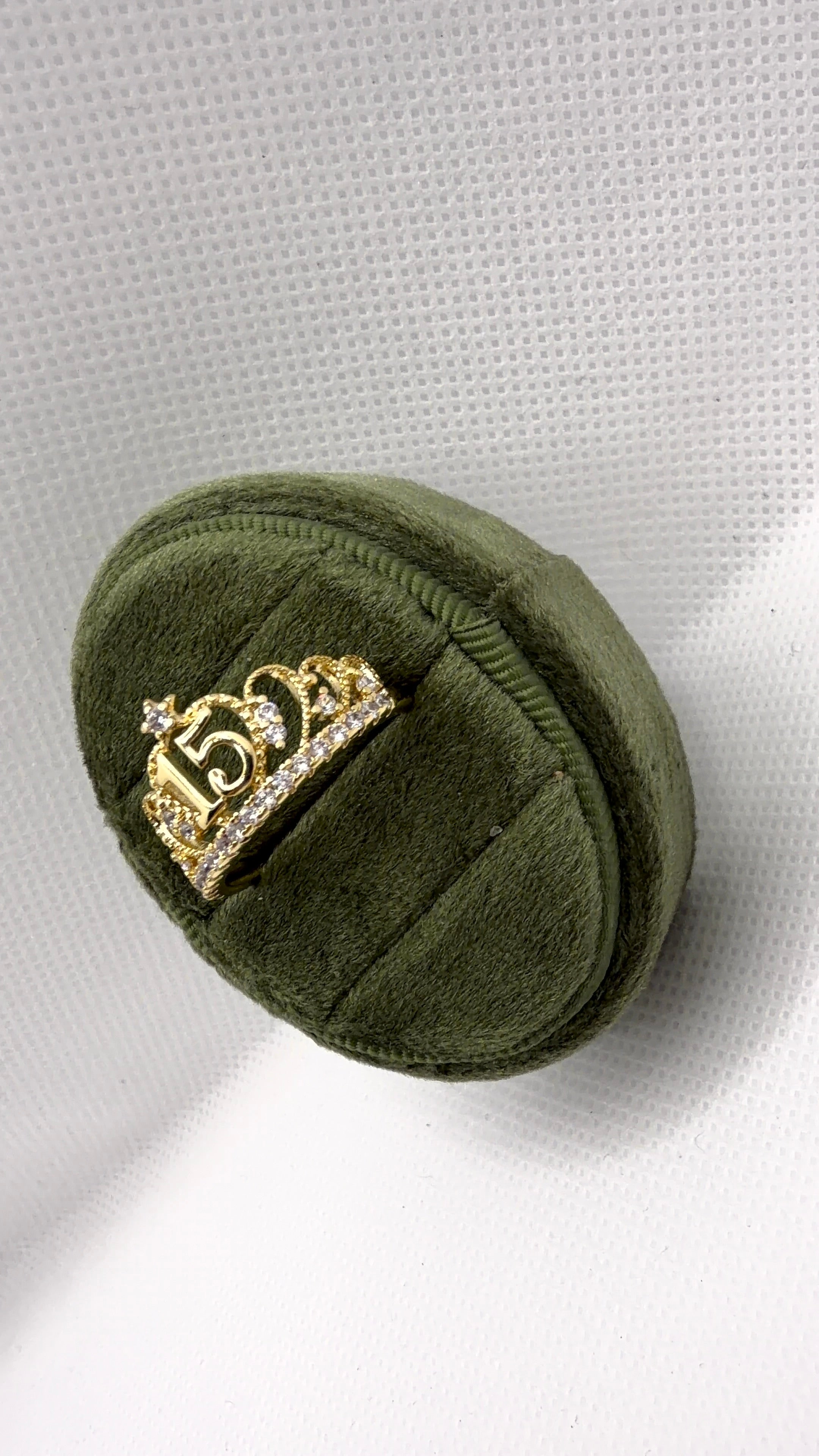 Gold Quinceañera Crown Ring
