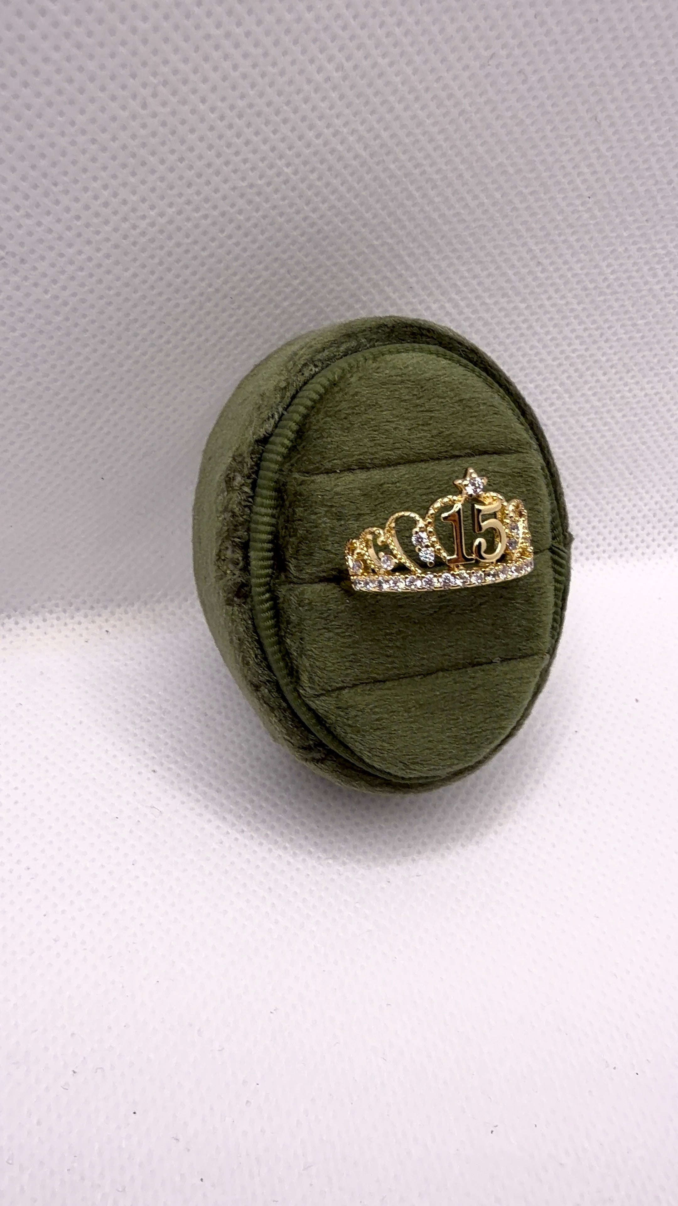Gold Quinceañera Crown Ring