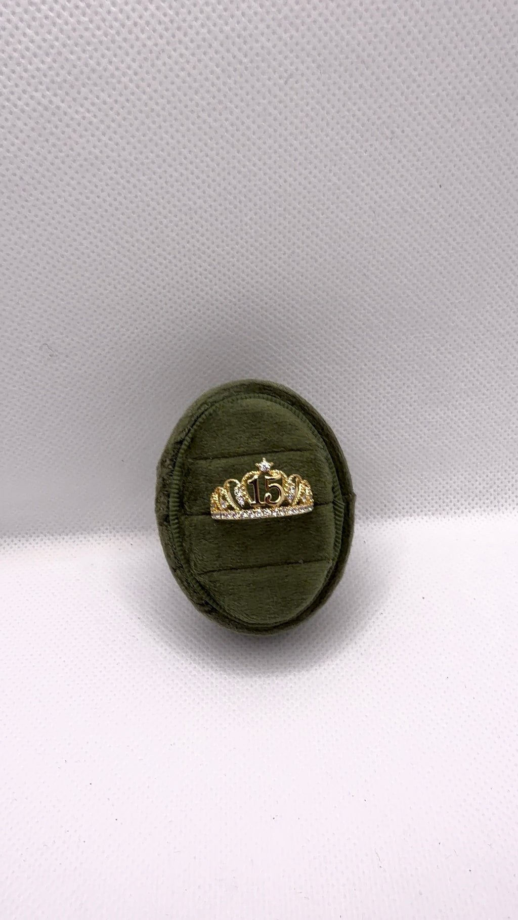 Gold Quinceañera Crown Ring