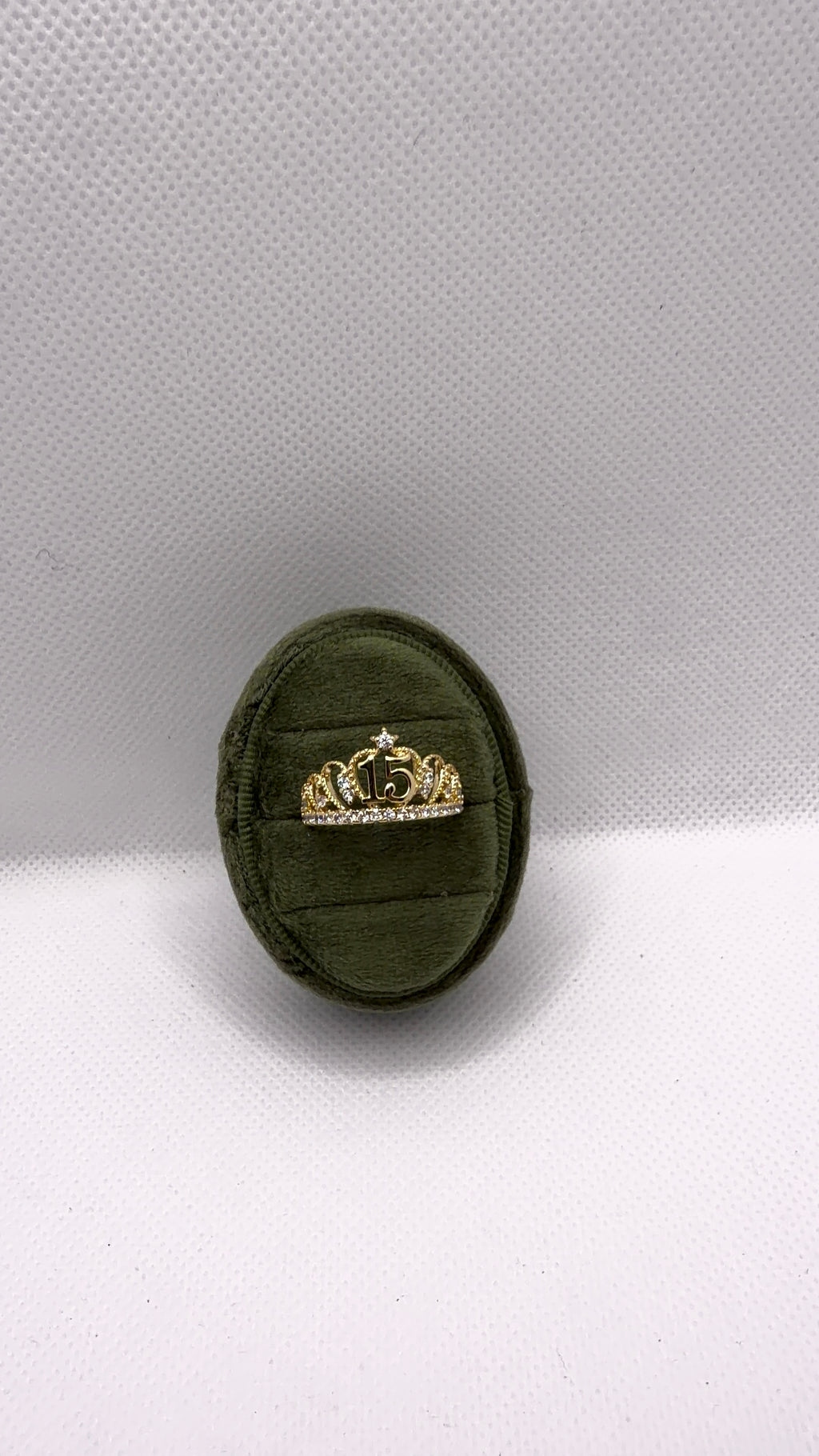 Gold Quinceañera Crown Ring
