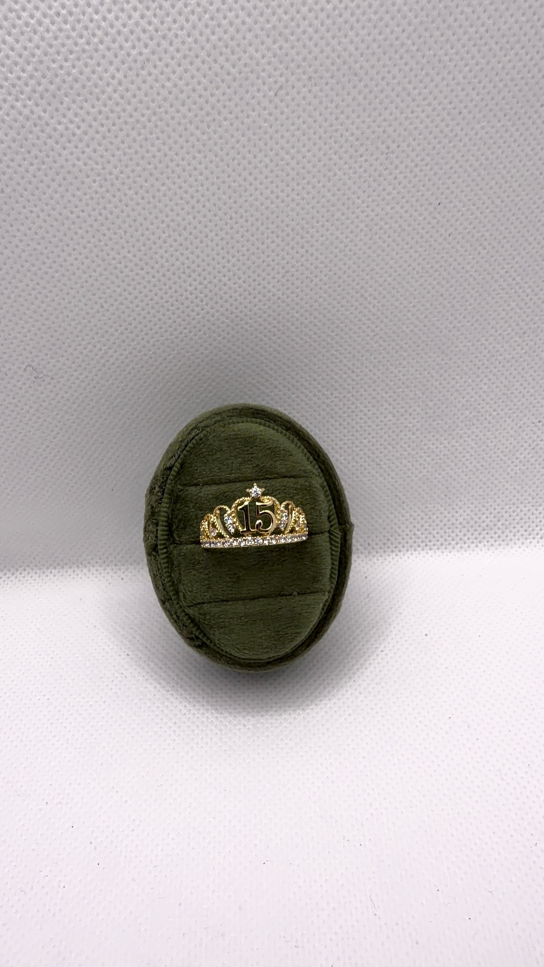 Gold Quinceañera Crown Ring