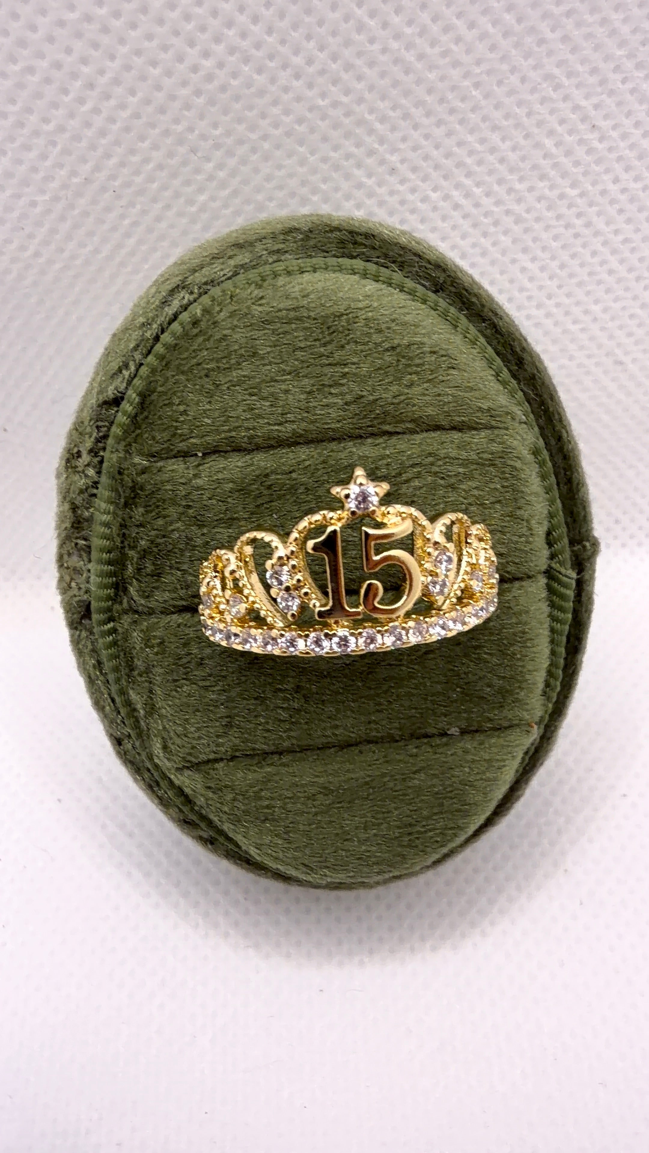 Gold Quinceañera Crown Ring