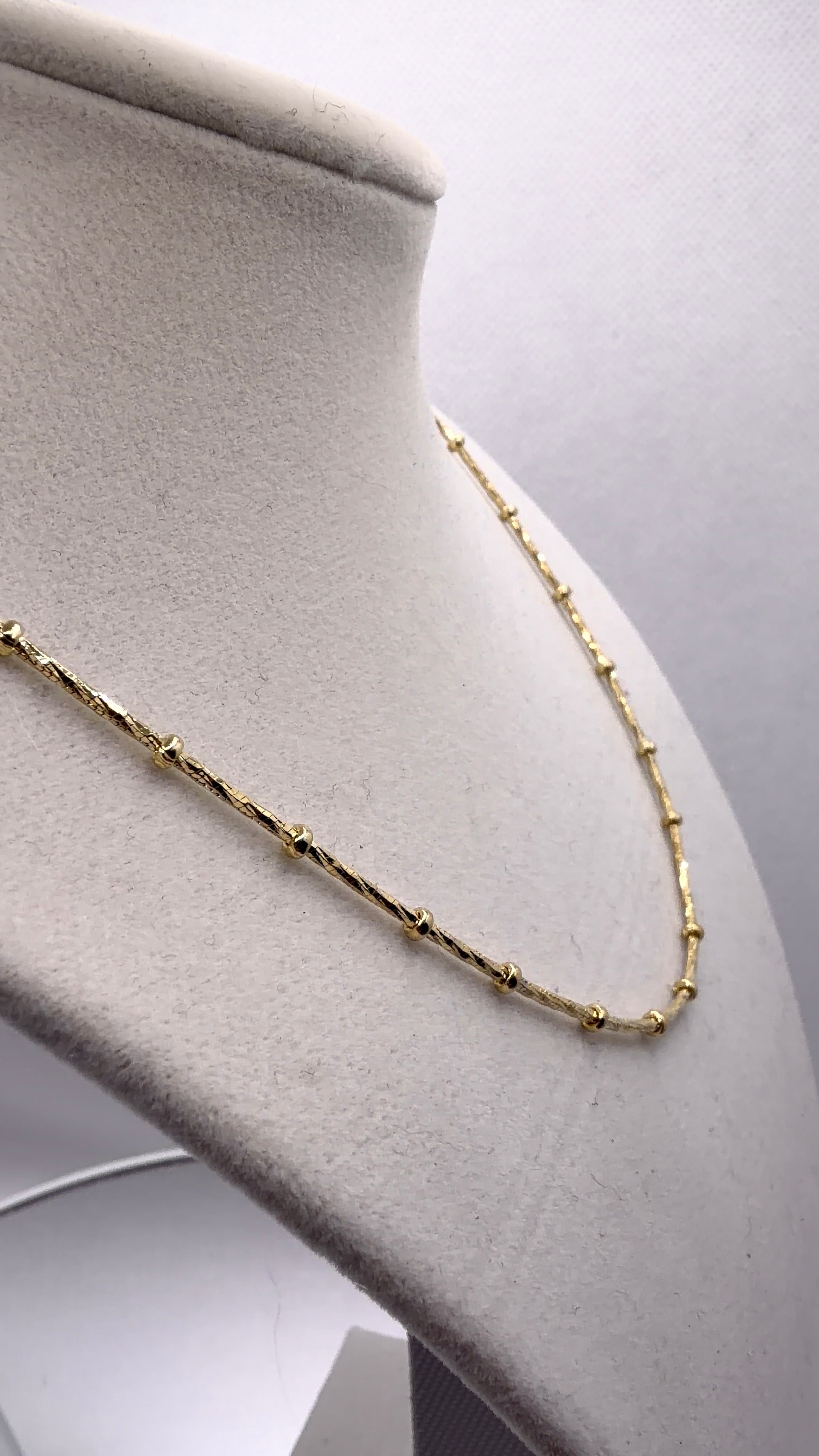 Gold Satellite Chain Necklace — 18"