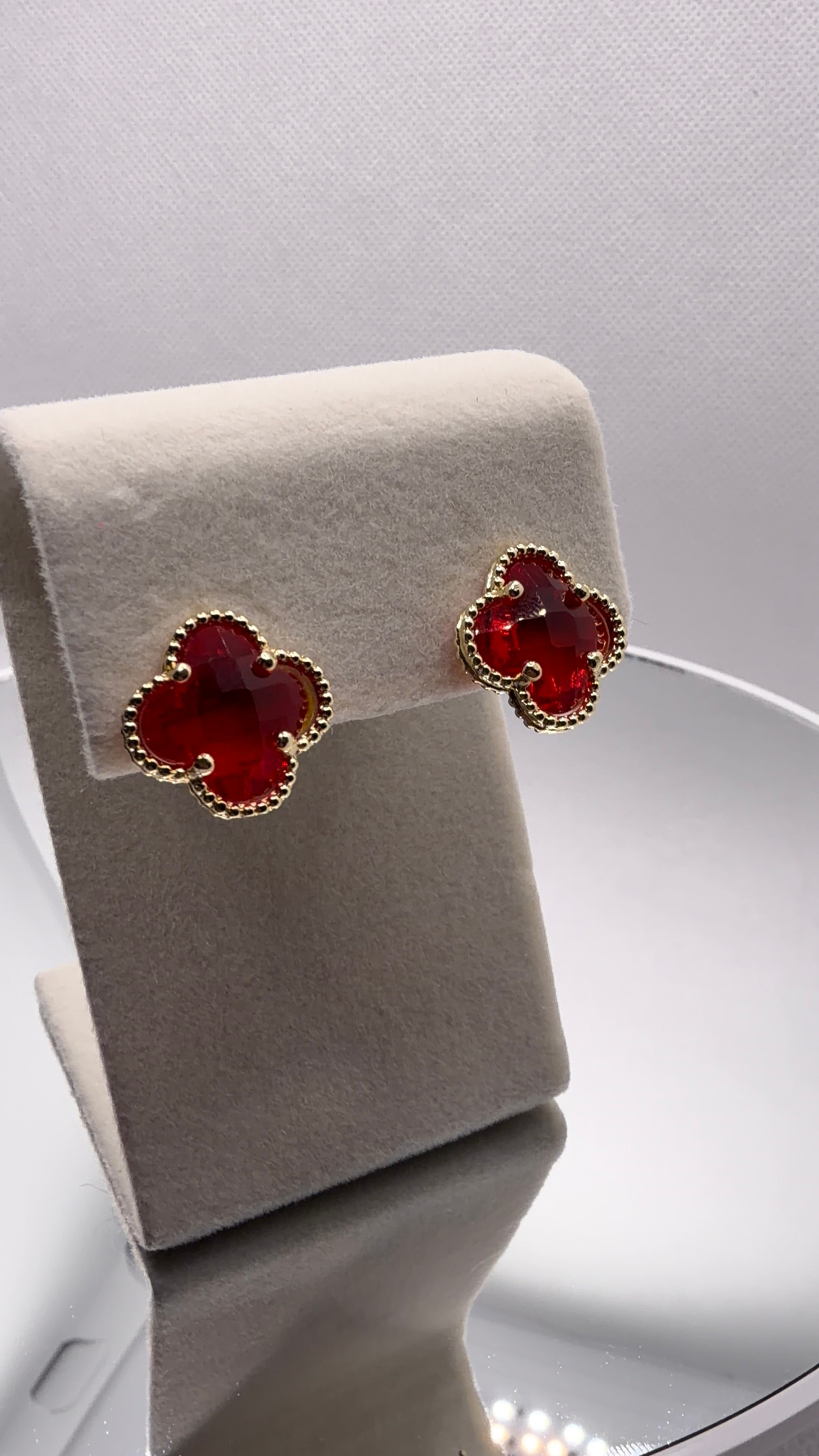Four-Leaf Clover Stud Earrings