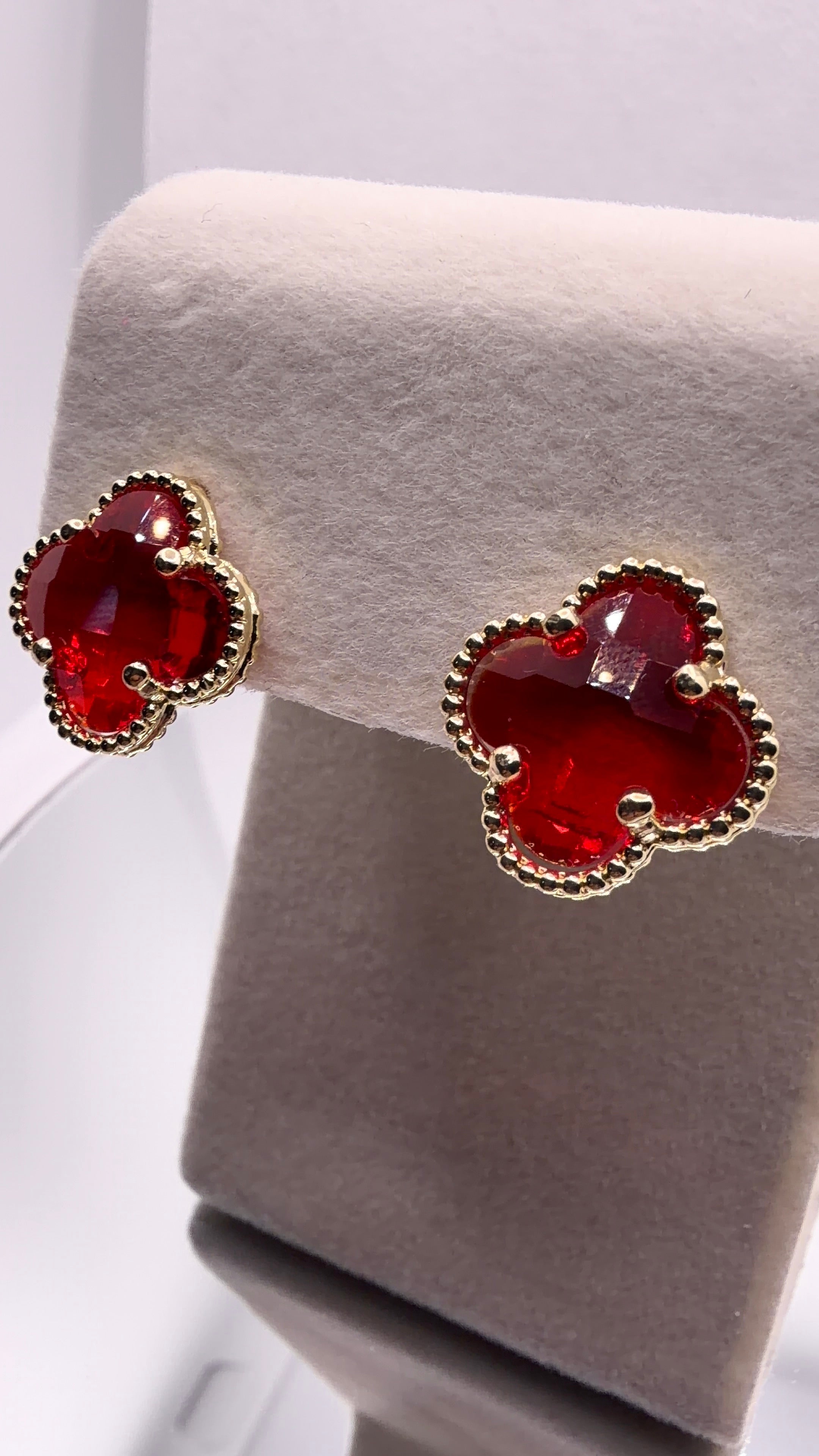 Four-Leaf Clover Stud Earrings