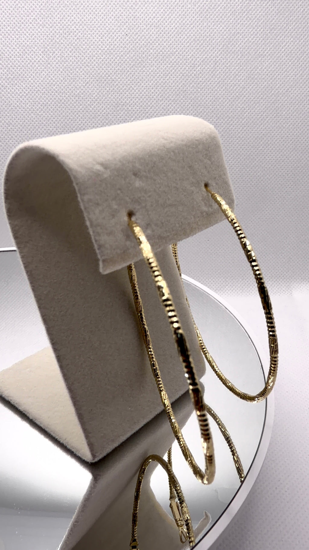 Textured Gold Oversized Hoop Earrings