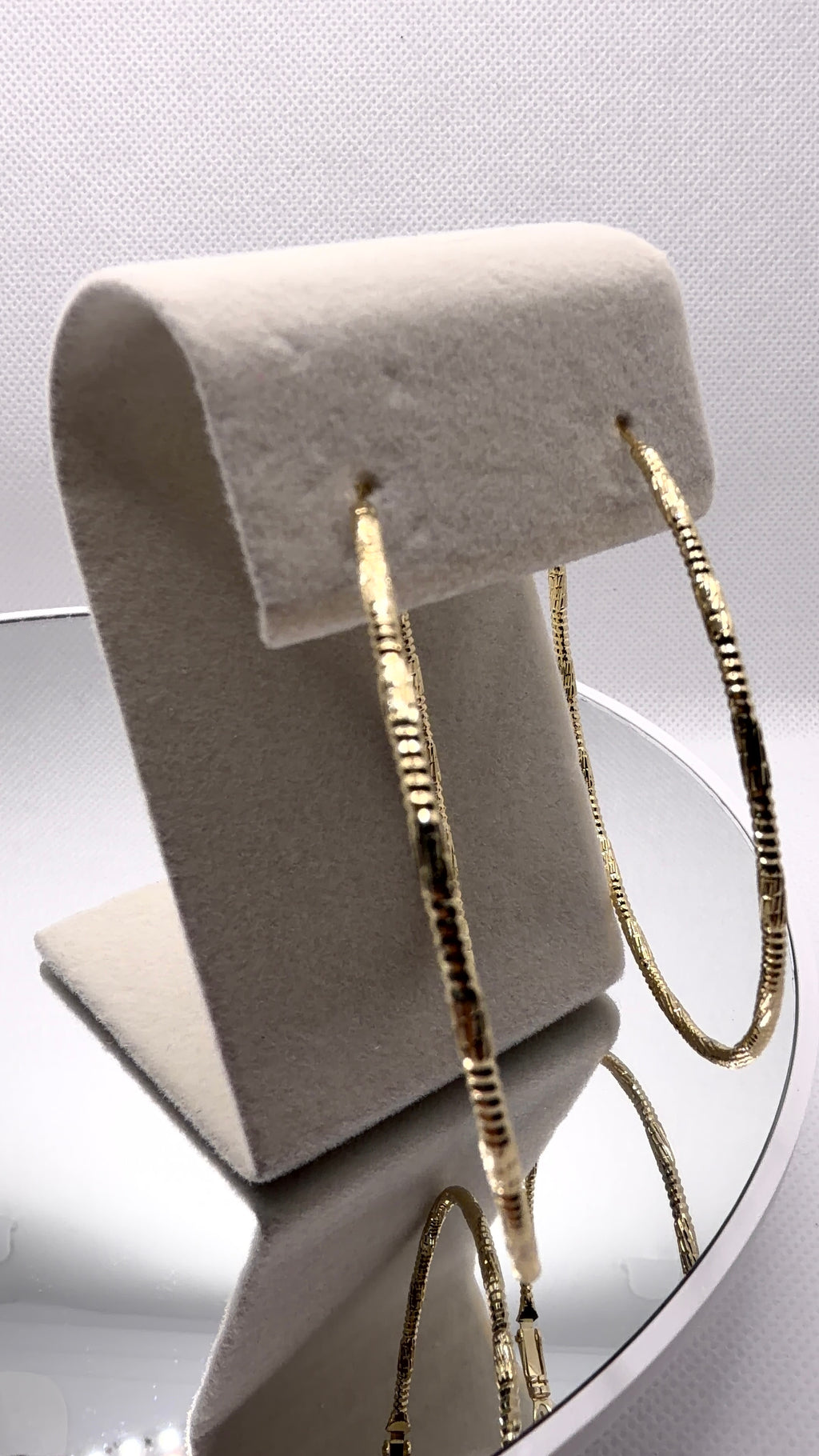 Textured Gold Oversized Hoop Earrings