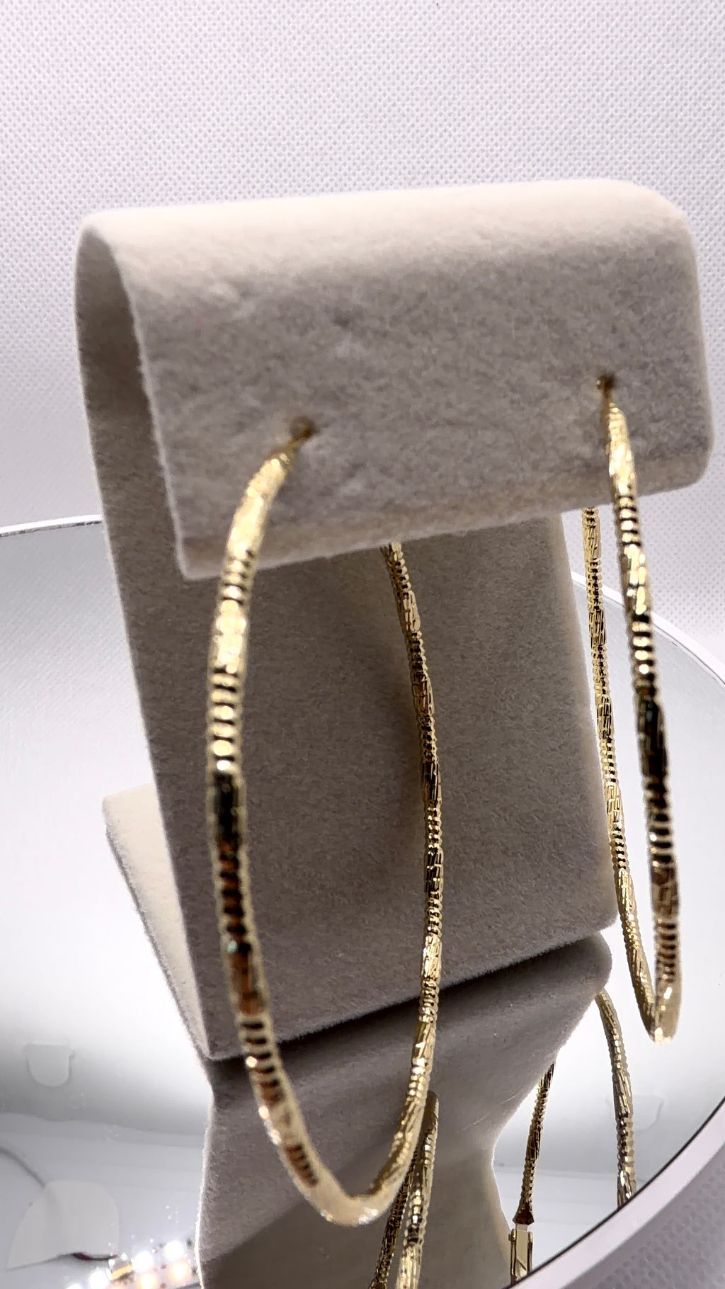 Textured Gold Oversized Hoop Earrings