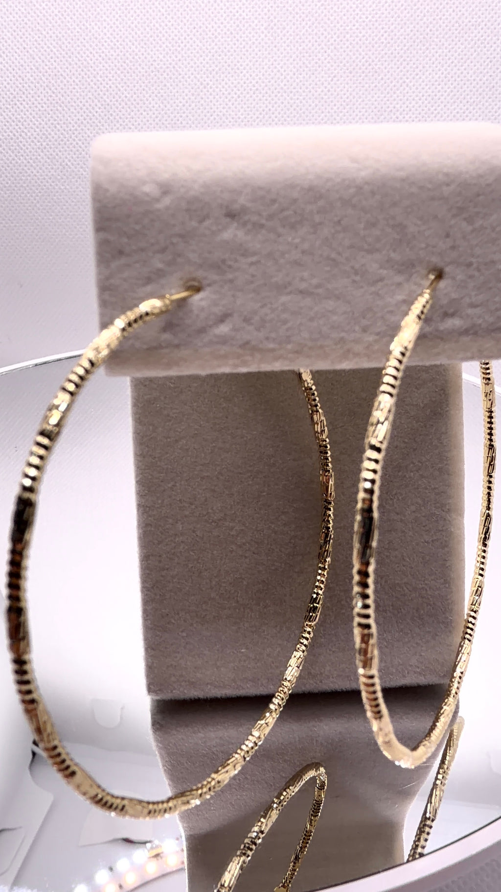 Textured Gold Oversized Hoop Earrings