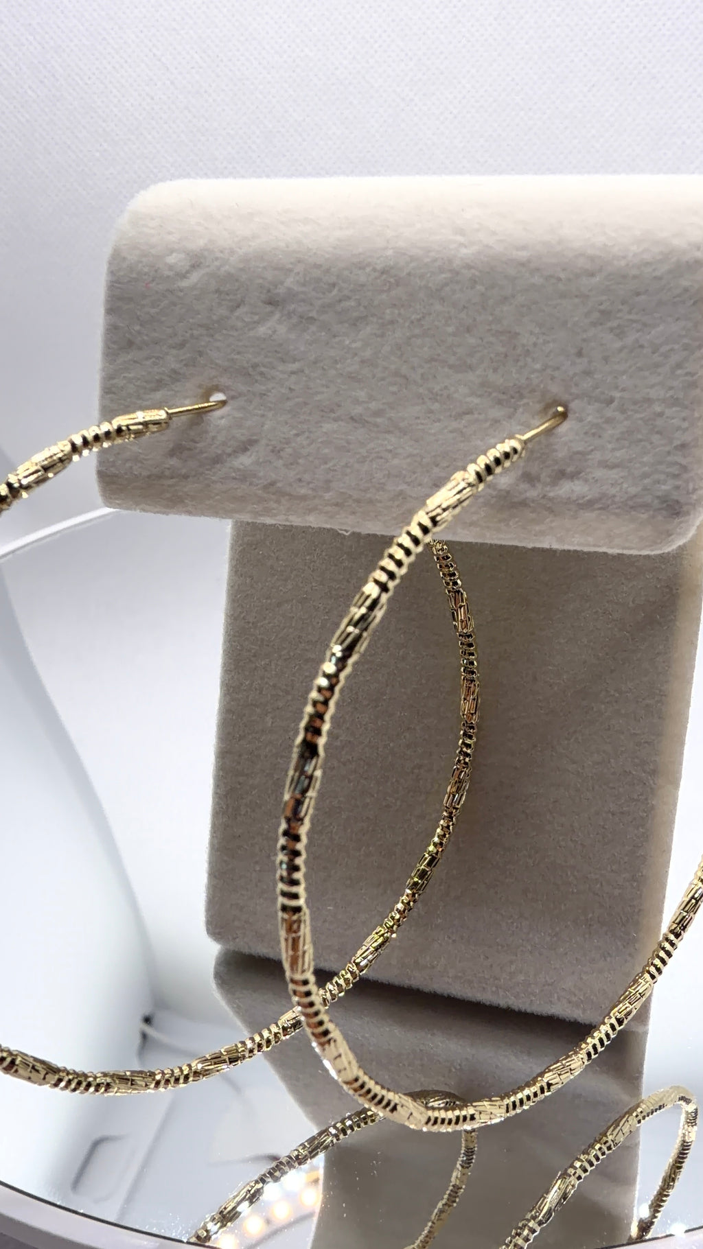 Textured Gold Oversized Hoop Earrings