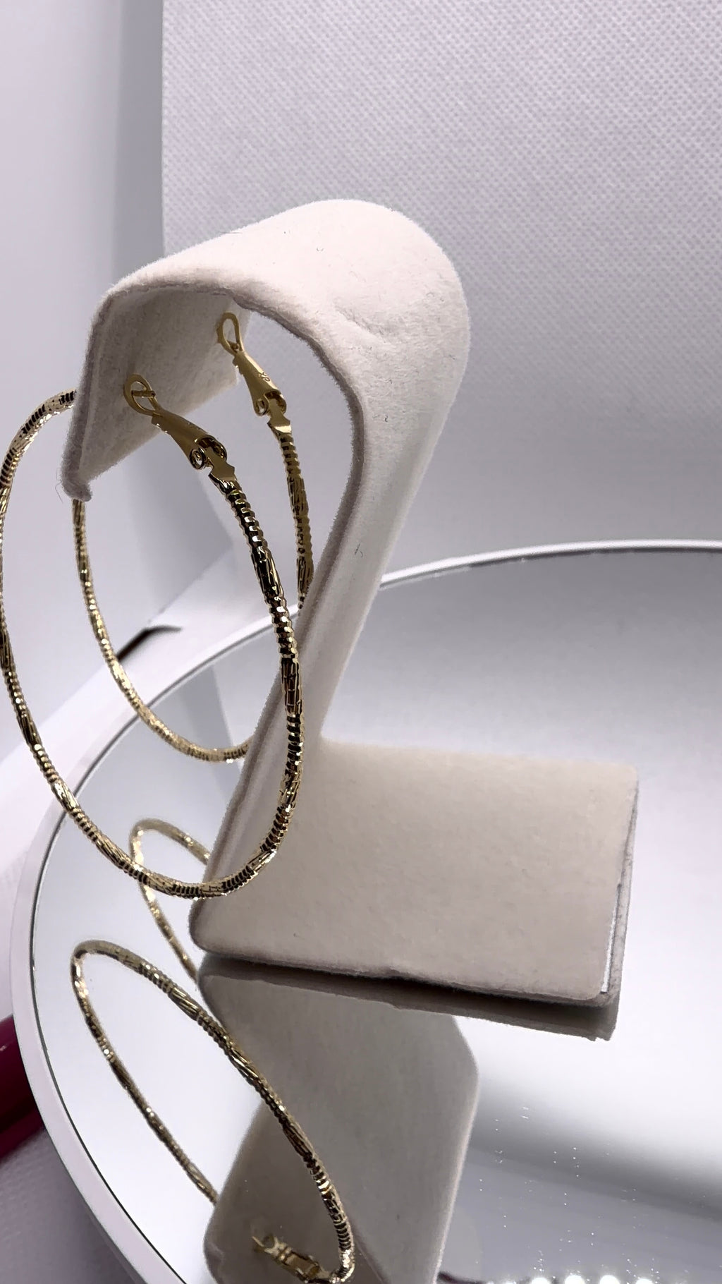 Textured Gold Oversized Hoop Earrings
