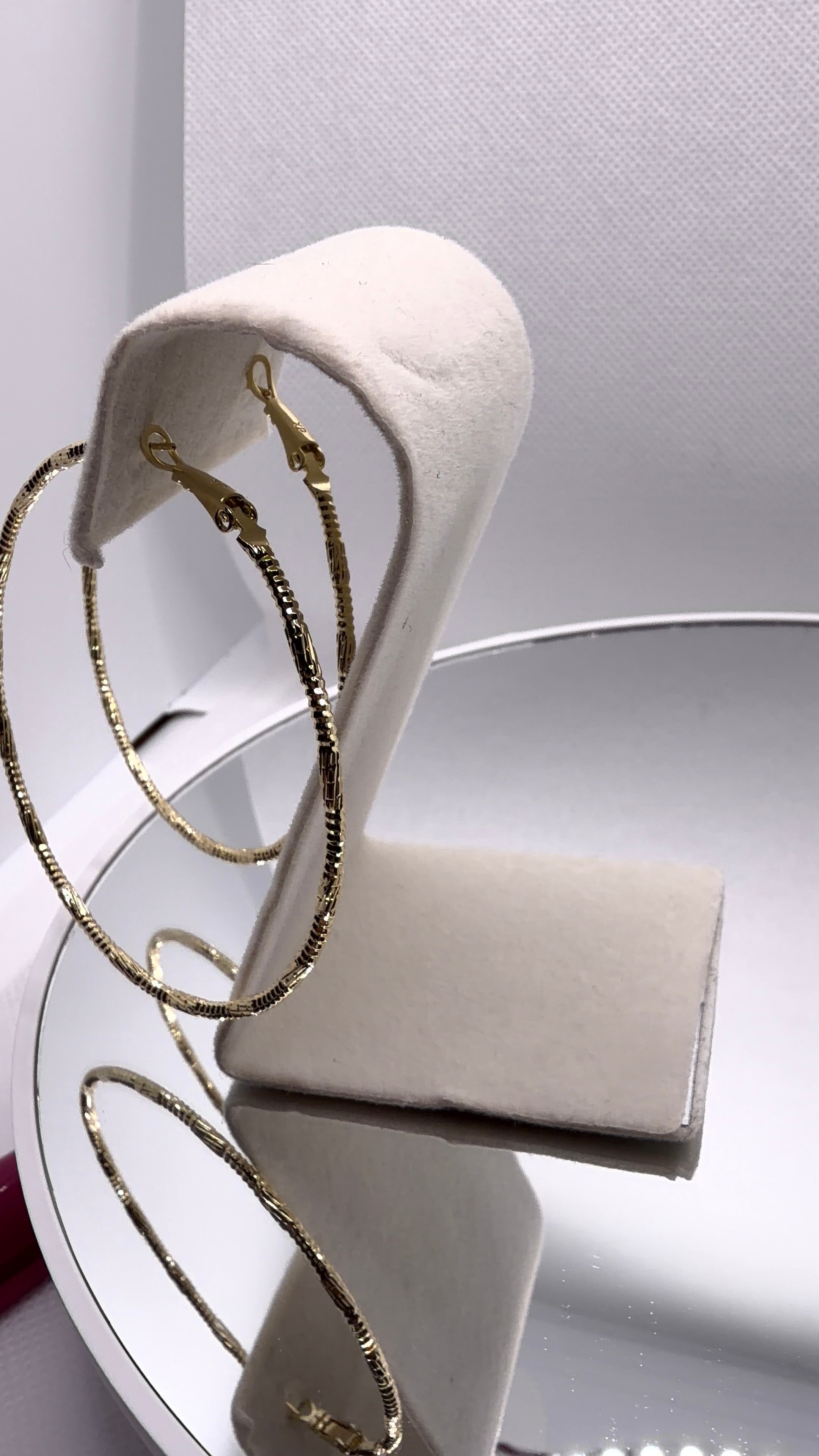 Textured Gold Oversized Hoop Earrings