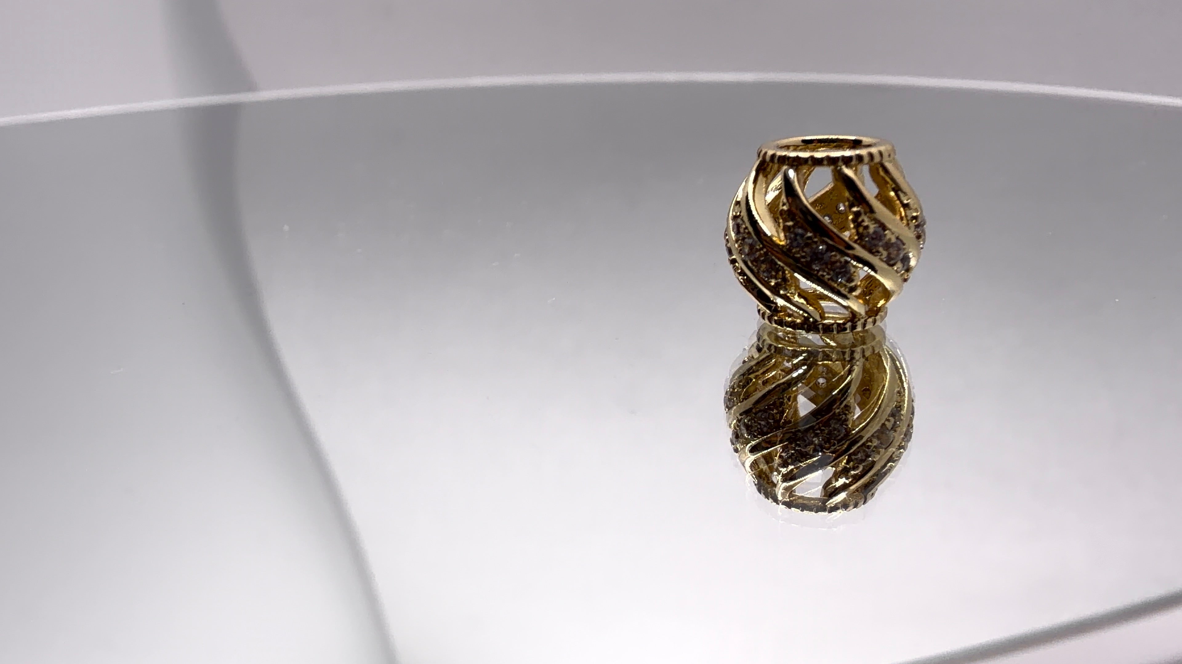 Gold Twisted Separator Bead