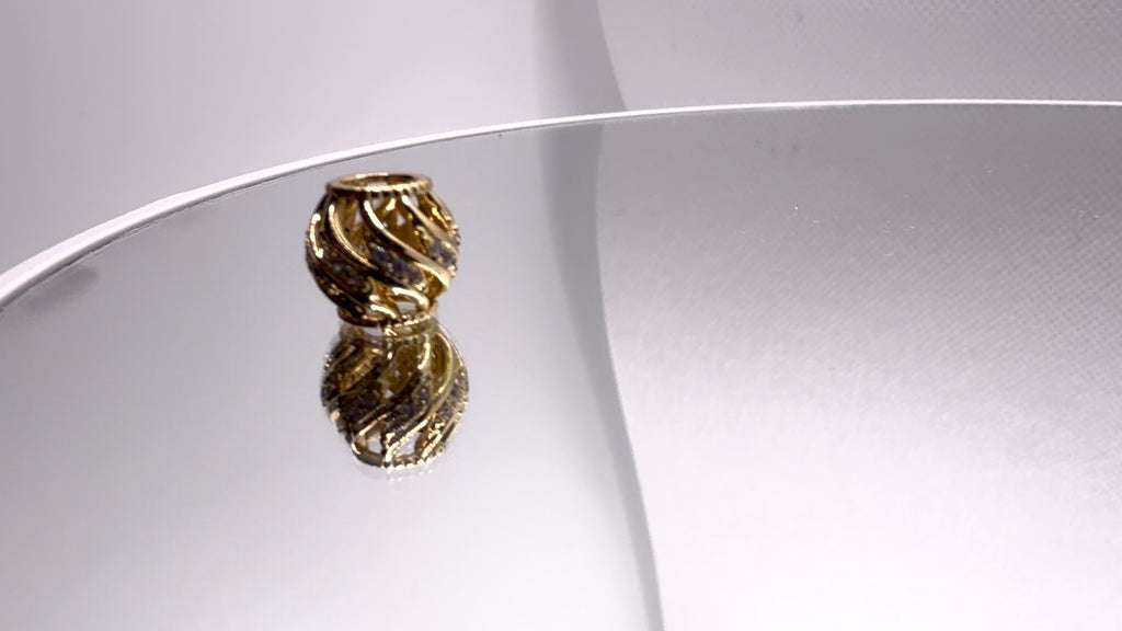 Gold Twisted Separator Bead