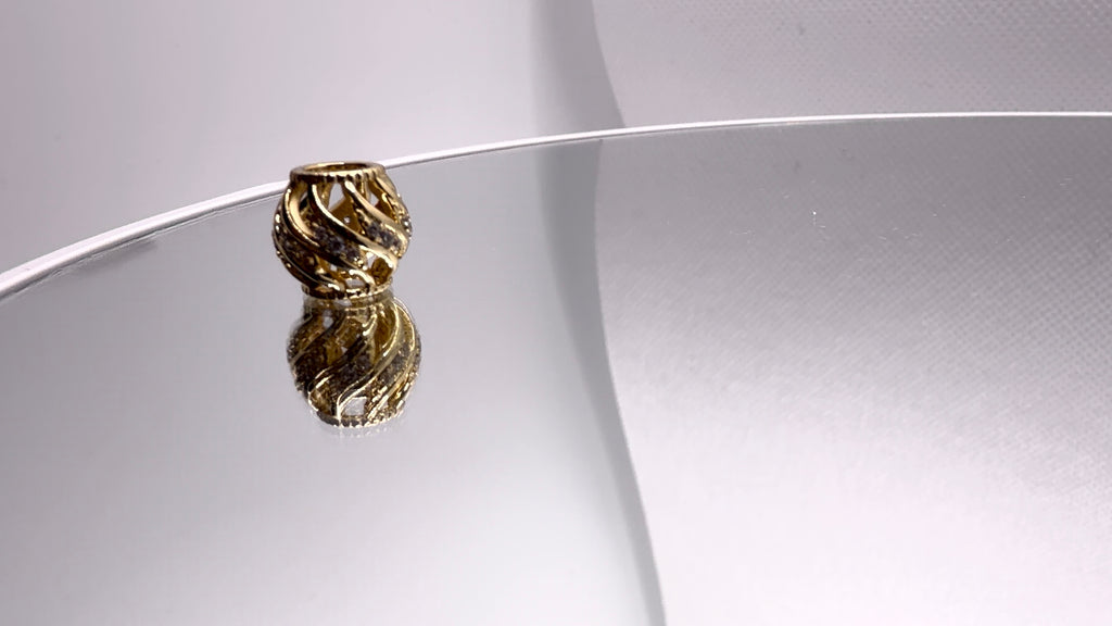 Gold Twisted Separator Bead