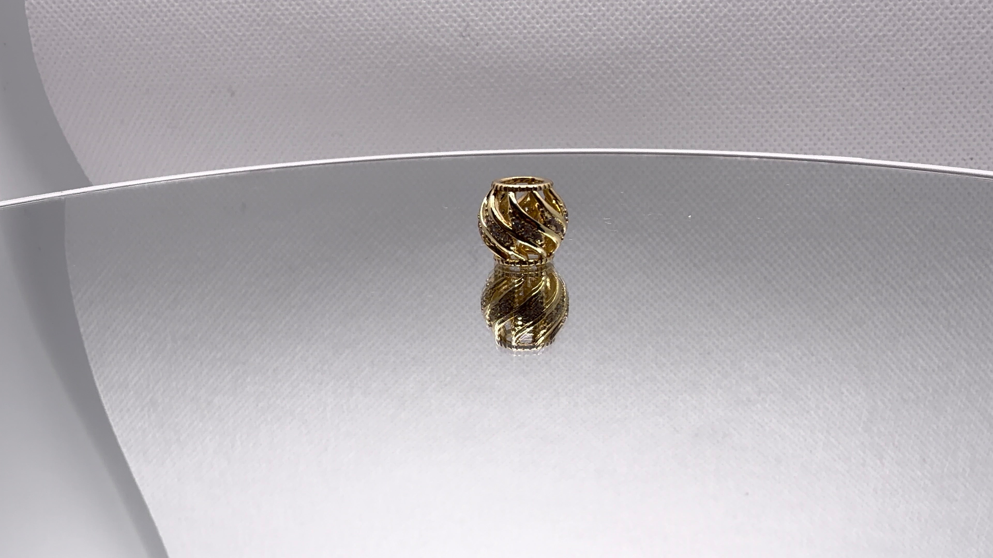 Gold Twisted Separator Bead