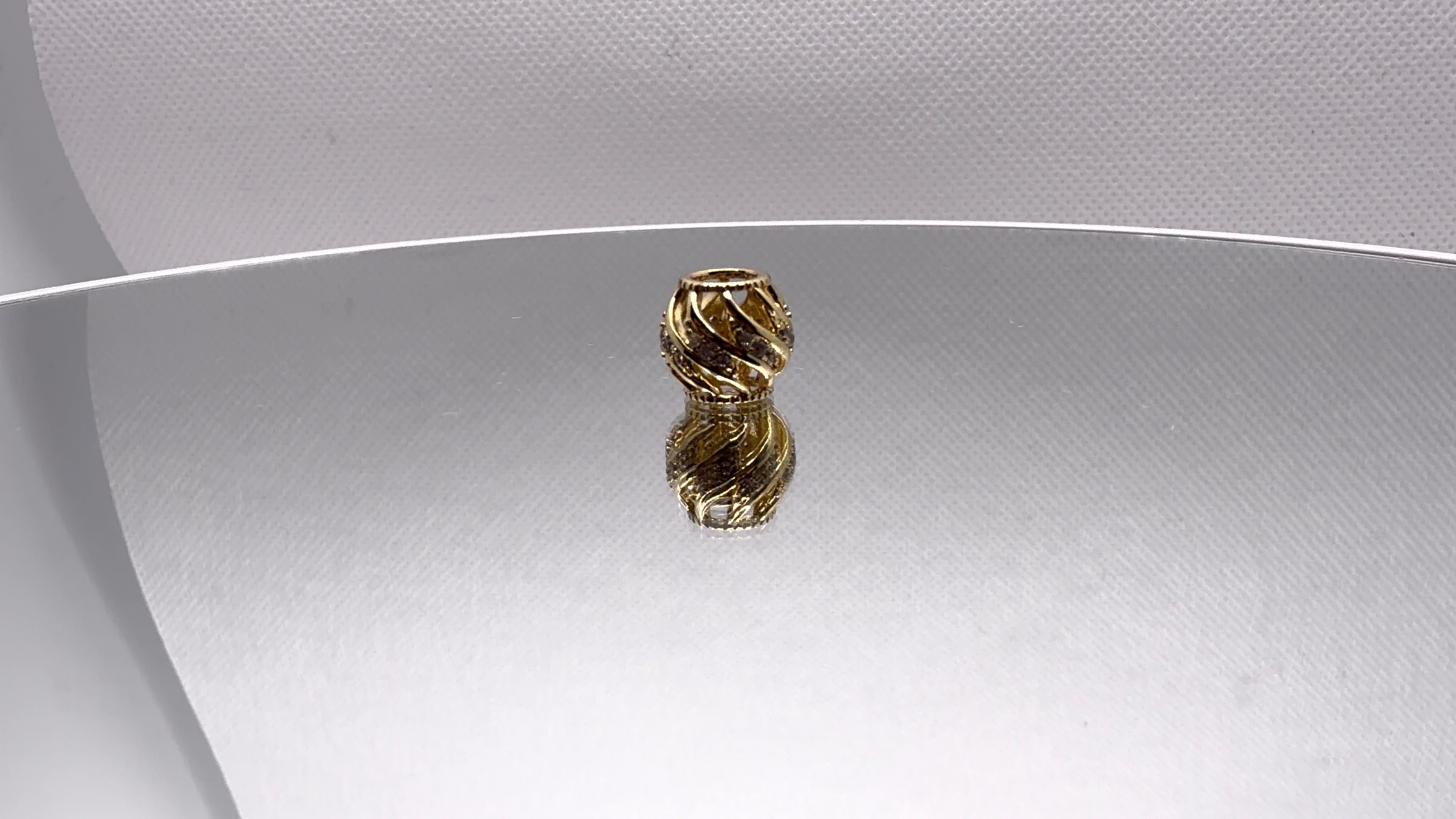 Gold Twisted Separator Bead