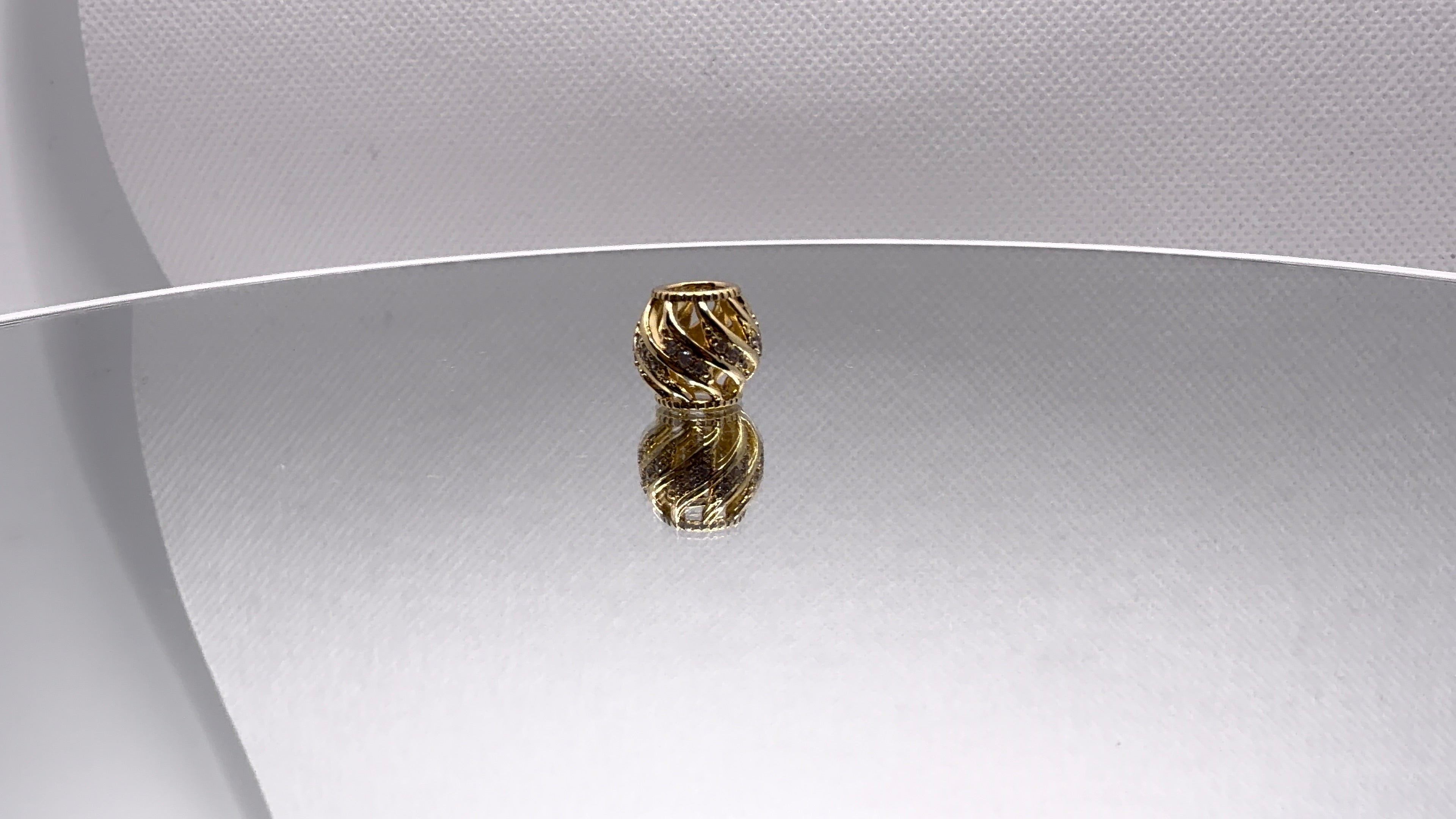 Gold Twisted Separator Bead