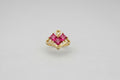 Ruby Diamond Charm Ring