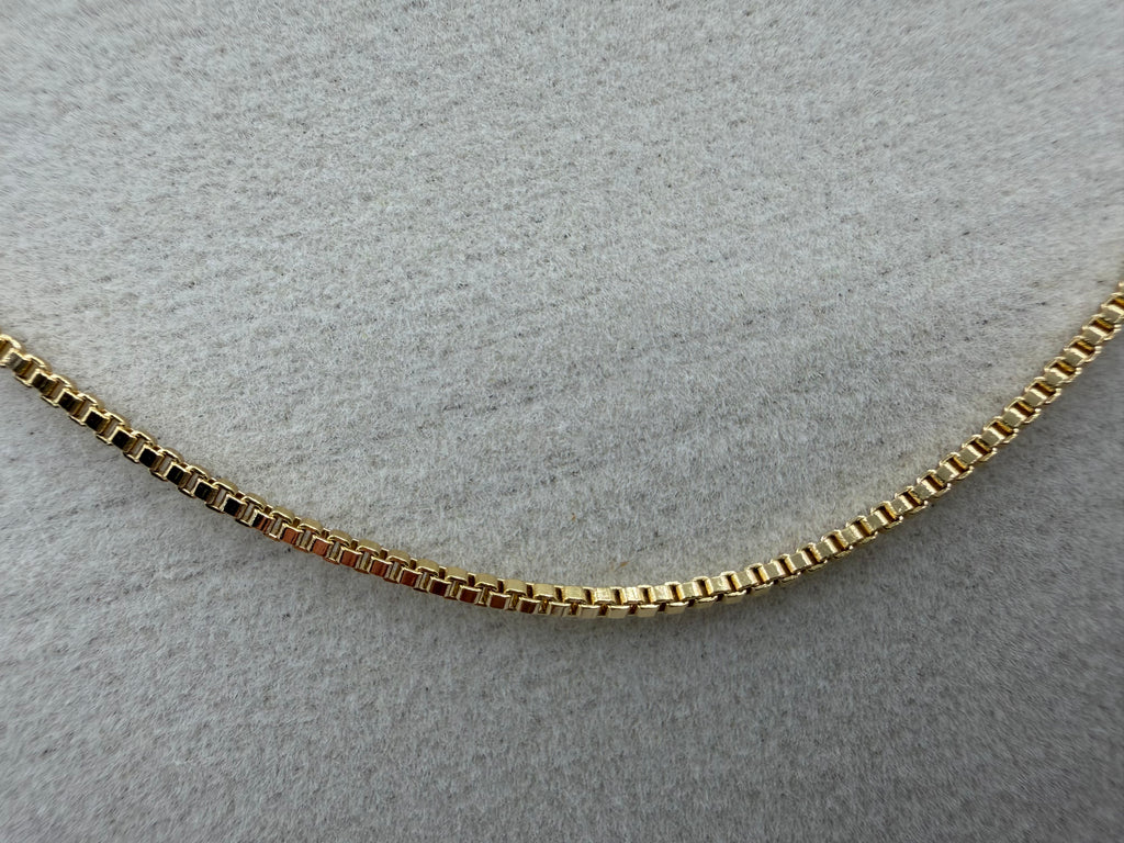 Gold Box Chain Necklace