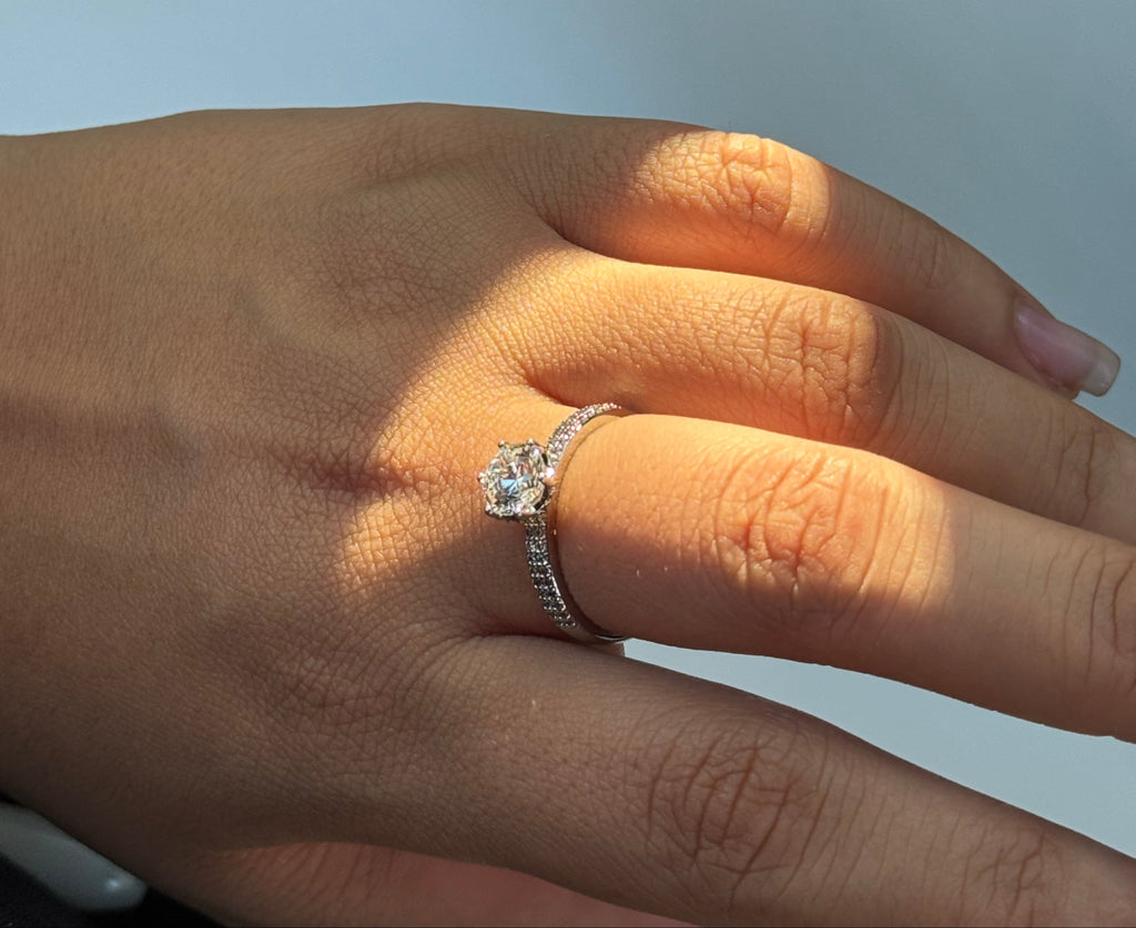 Dazzling Crystal Pavé Silver Ring