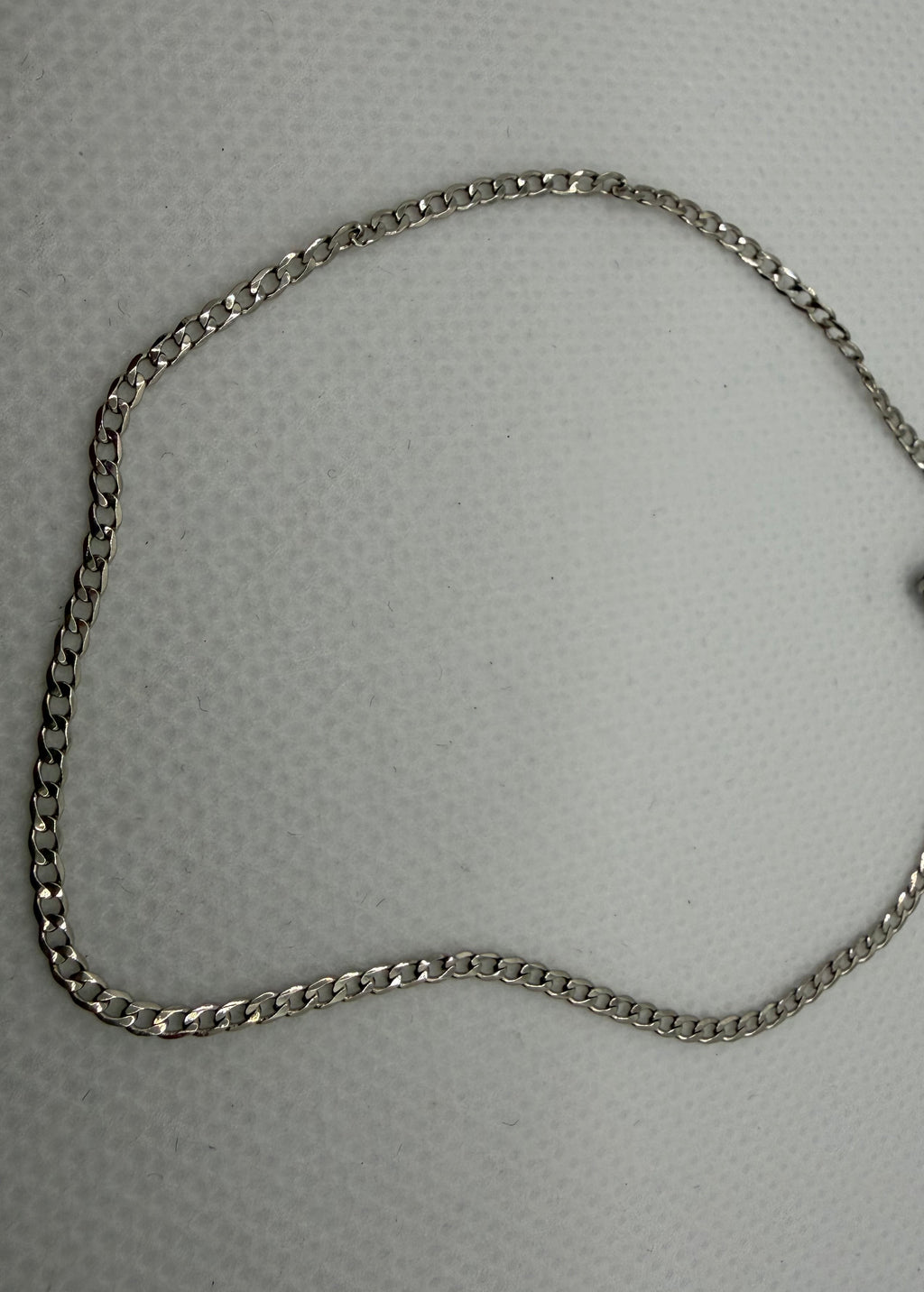Classic Curb Chain Anklet - Silver