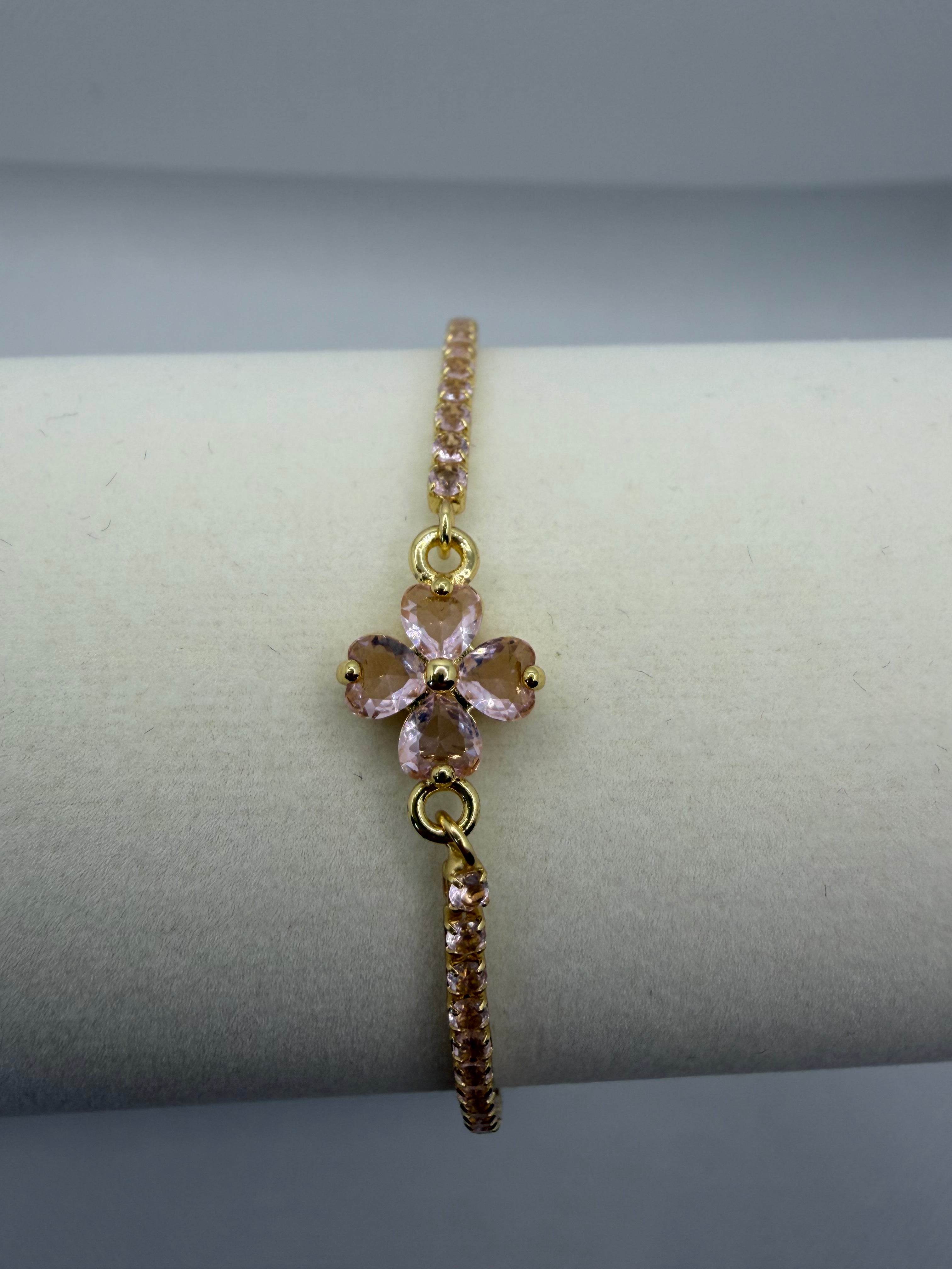 Pink Blossom Tennis Bracelet