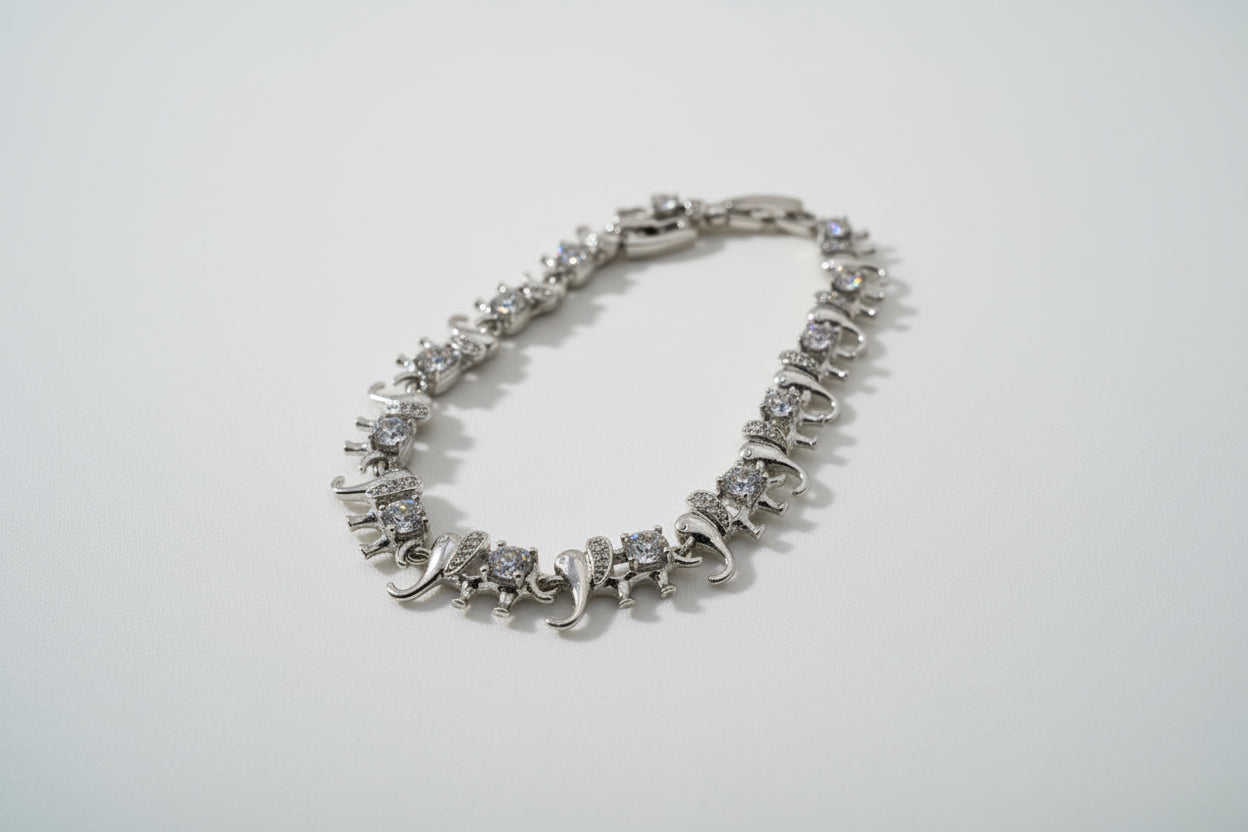 Crystal Elephant Parade Bracelet