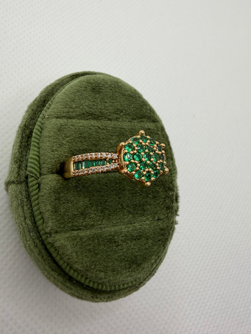 Emerald Cluster Ring