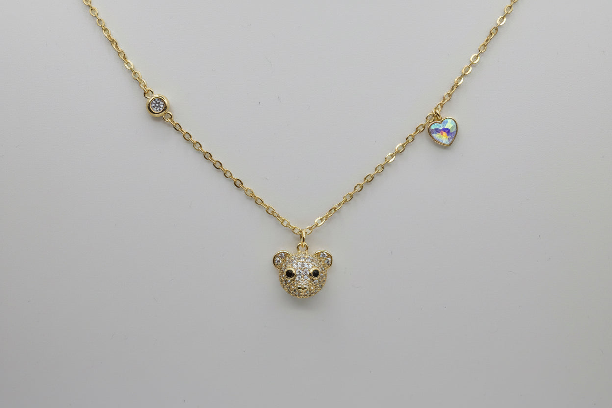 Crystal Teddy Bear Charm Bracelet
