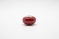 Orange Glass Charm Separator Bead - Laminated Gold